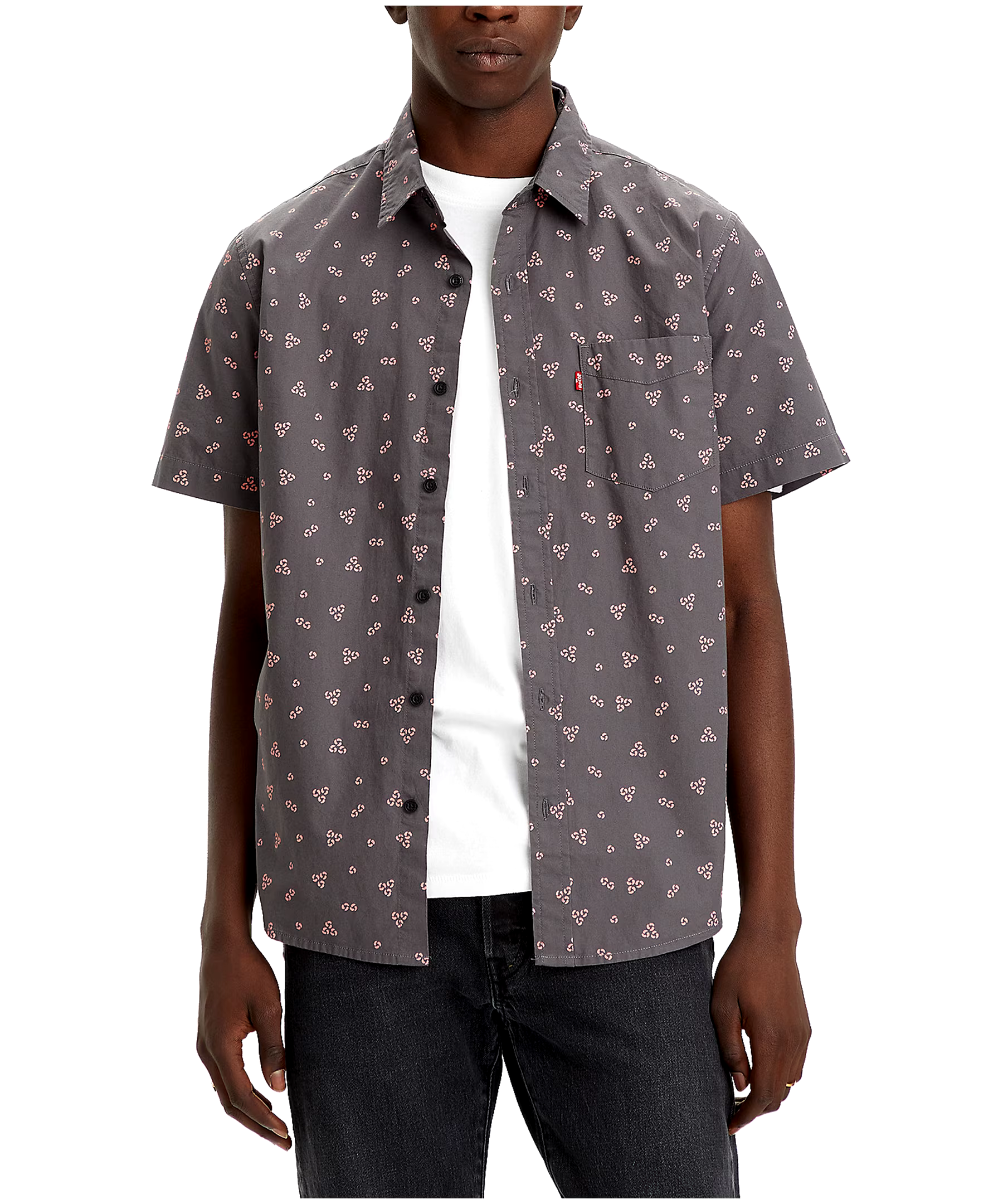 Men's Classic Button Down Short Sleeve Standard Shirt