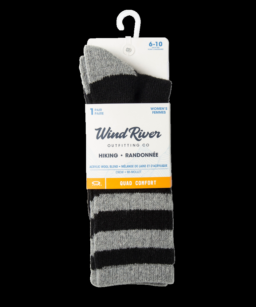 WindRiver Women's QUAD COMFORT Wool Blend Lightweight Hiker Socks