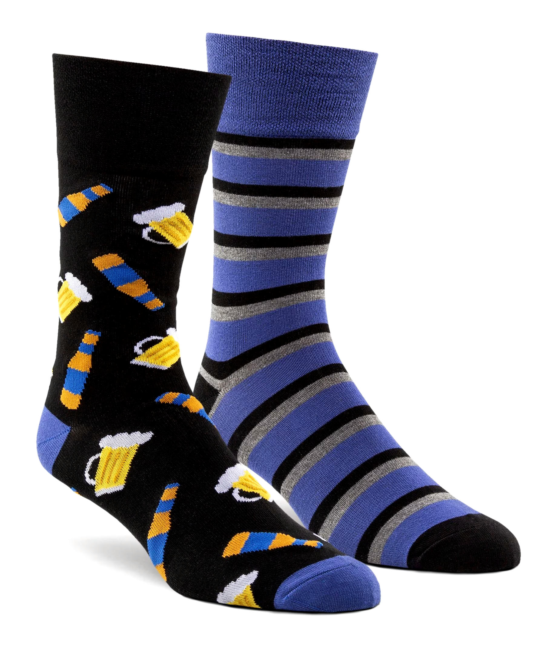 Men's 2 Pack FRESHTECH Non-Binding Novelty Socks
