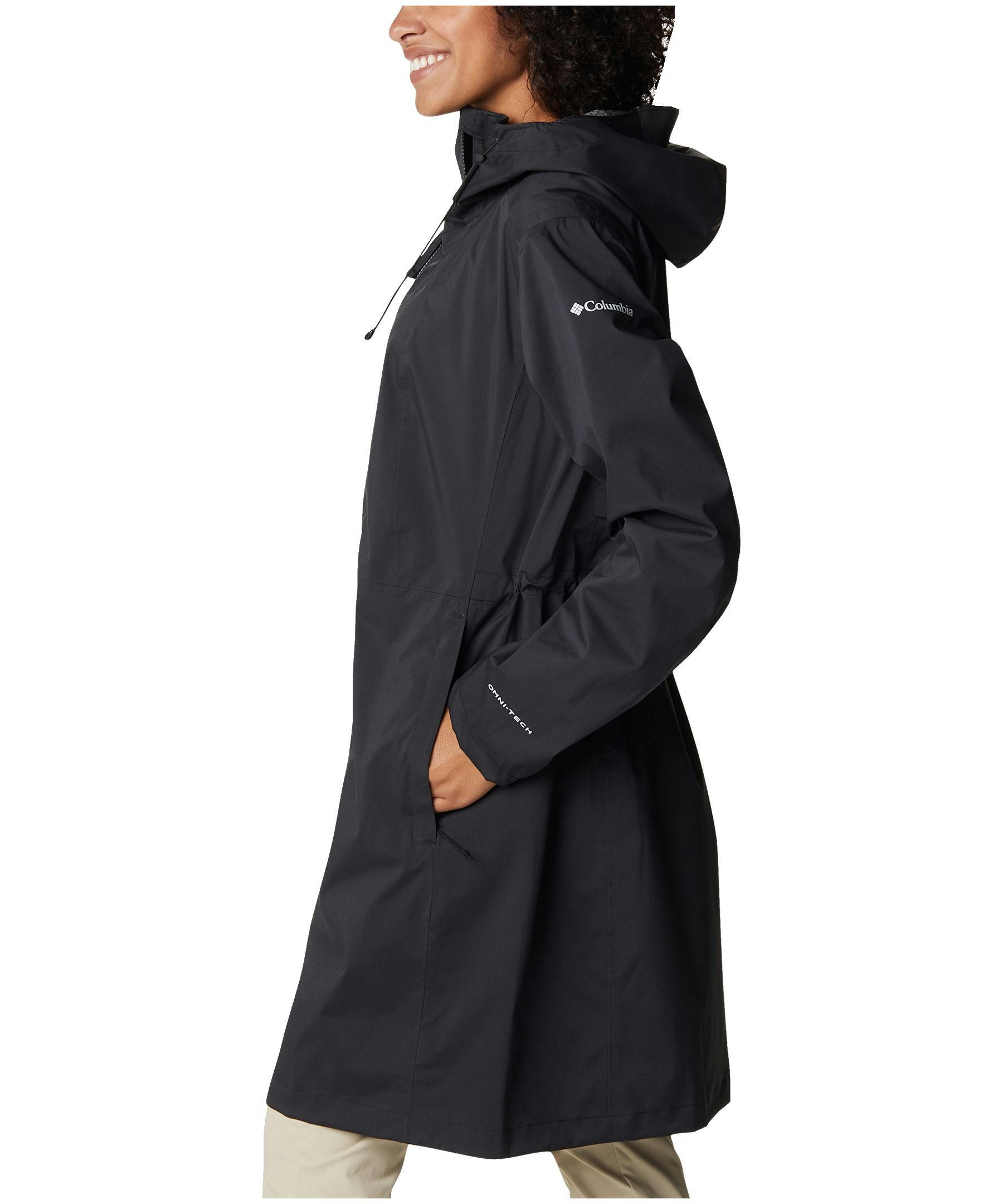 Columbia Women's Weekend Adventure Waterproof Omni-Tech Long Rain Jacket