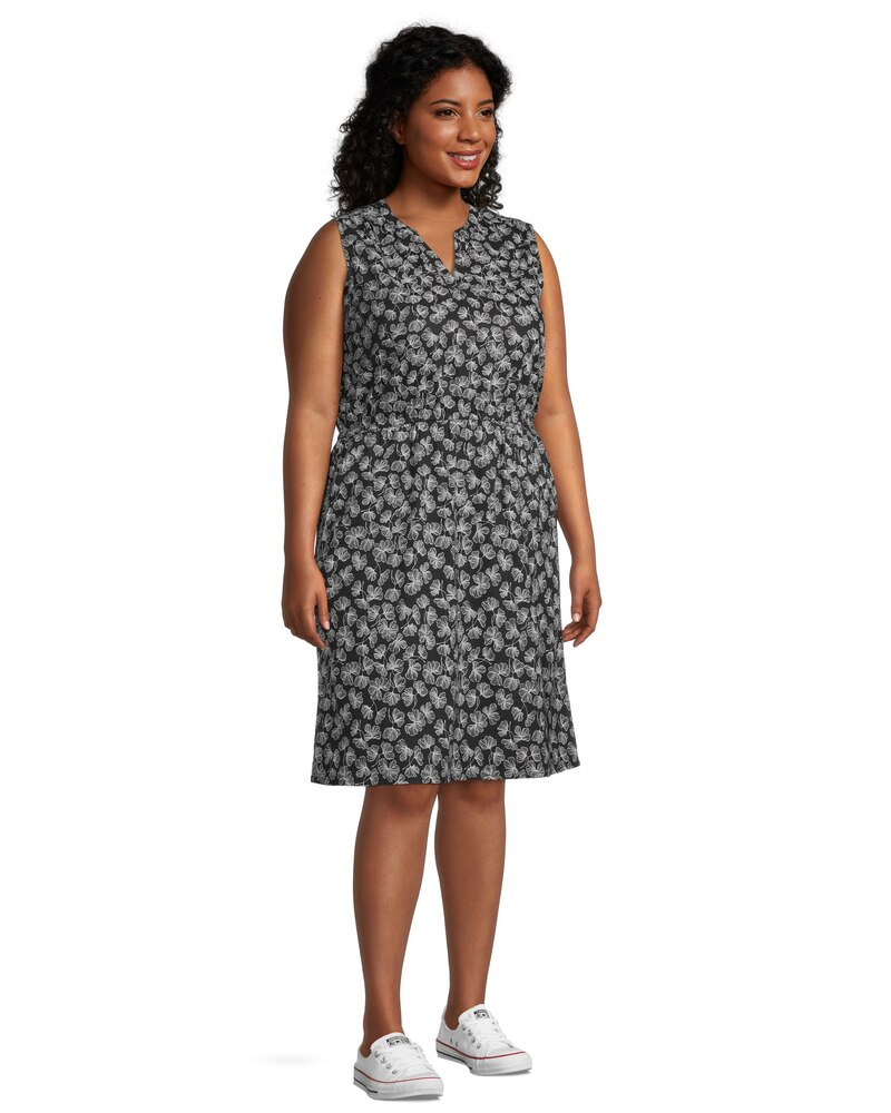 Women's Print Sleeveless V-Neck Dress