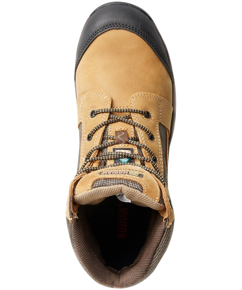 Kodiak Men's Trakker Mid Composite Toe Composite Plate Waterproof Electric Shock Resistant Safety Hikers Brown