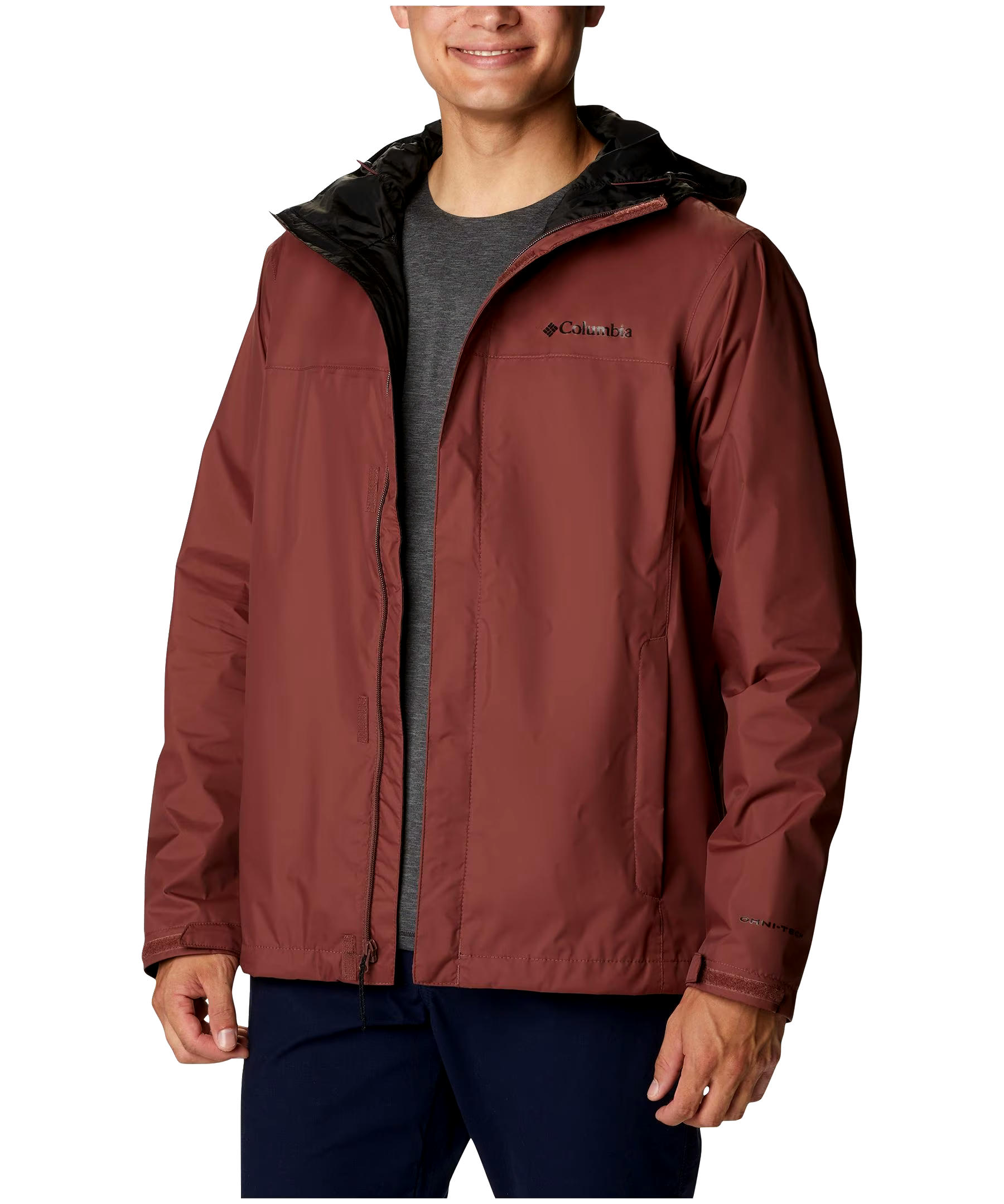 Columbia Men's Watertight II Hooded Rain Jacket, Waterproof, Breathable, Packable, Hiking