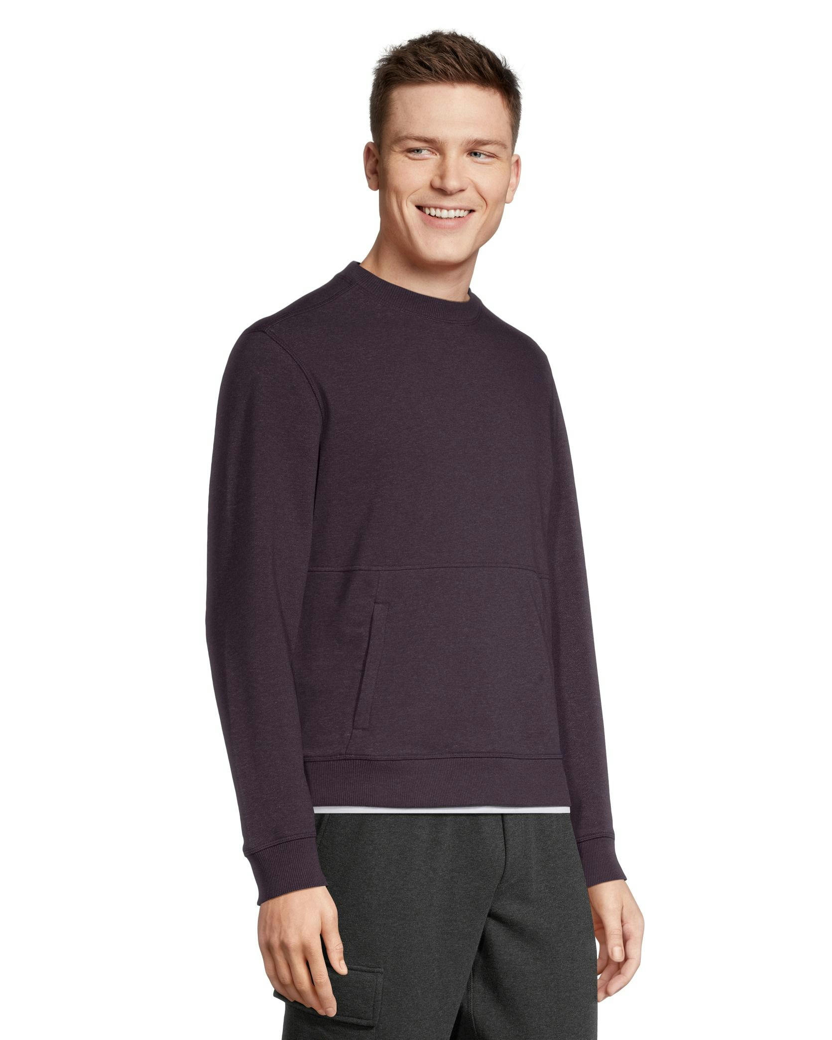 Matrix Men's Stretch Terry Kangaroo Pocket Crew Neck Shirt