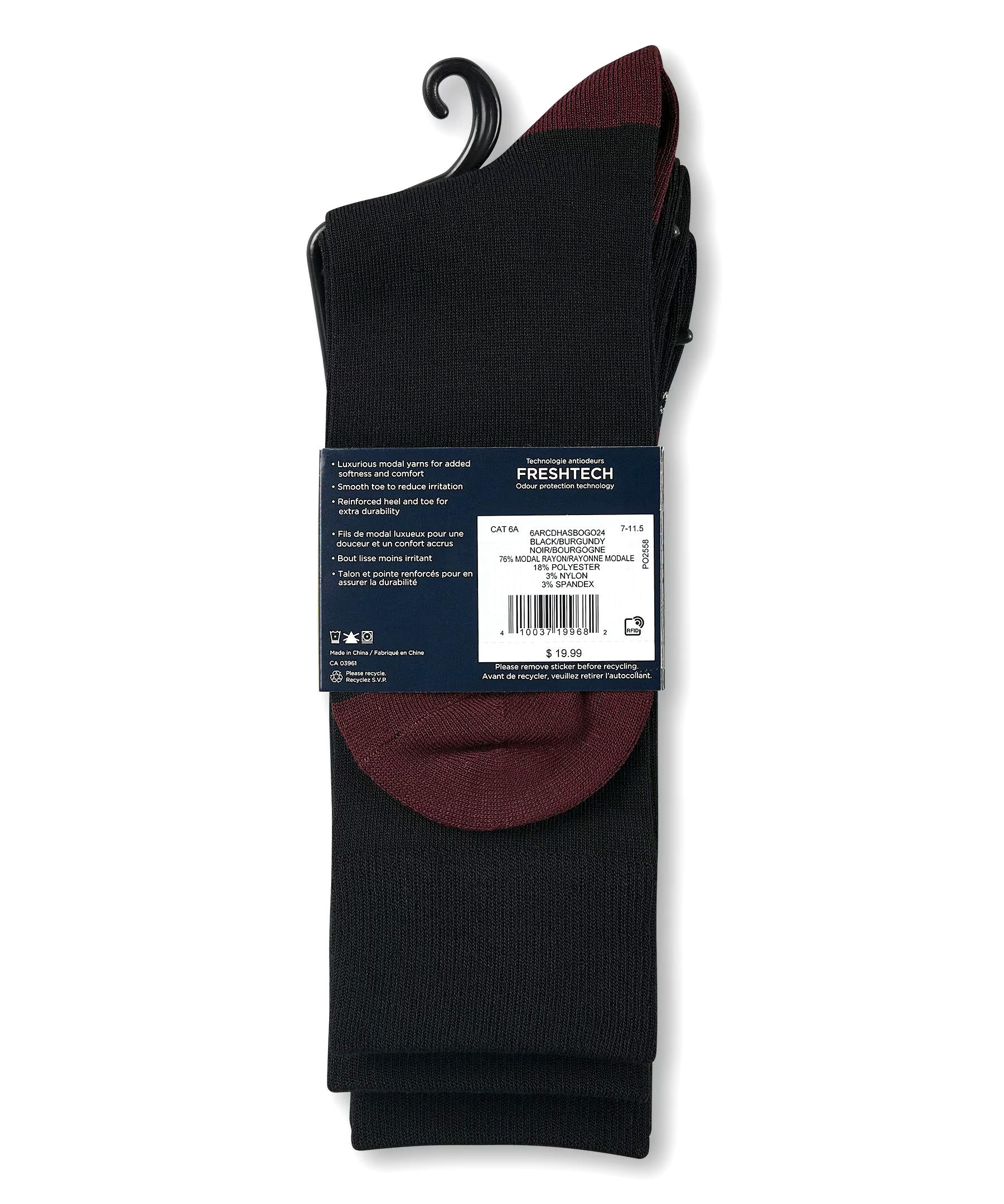 Denver Hayes Men's Casual Crew Socks, 3 Pack