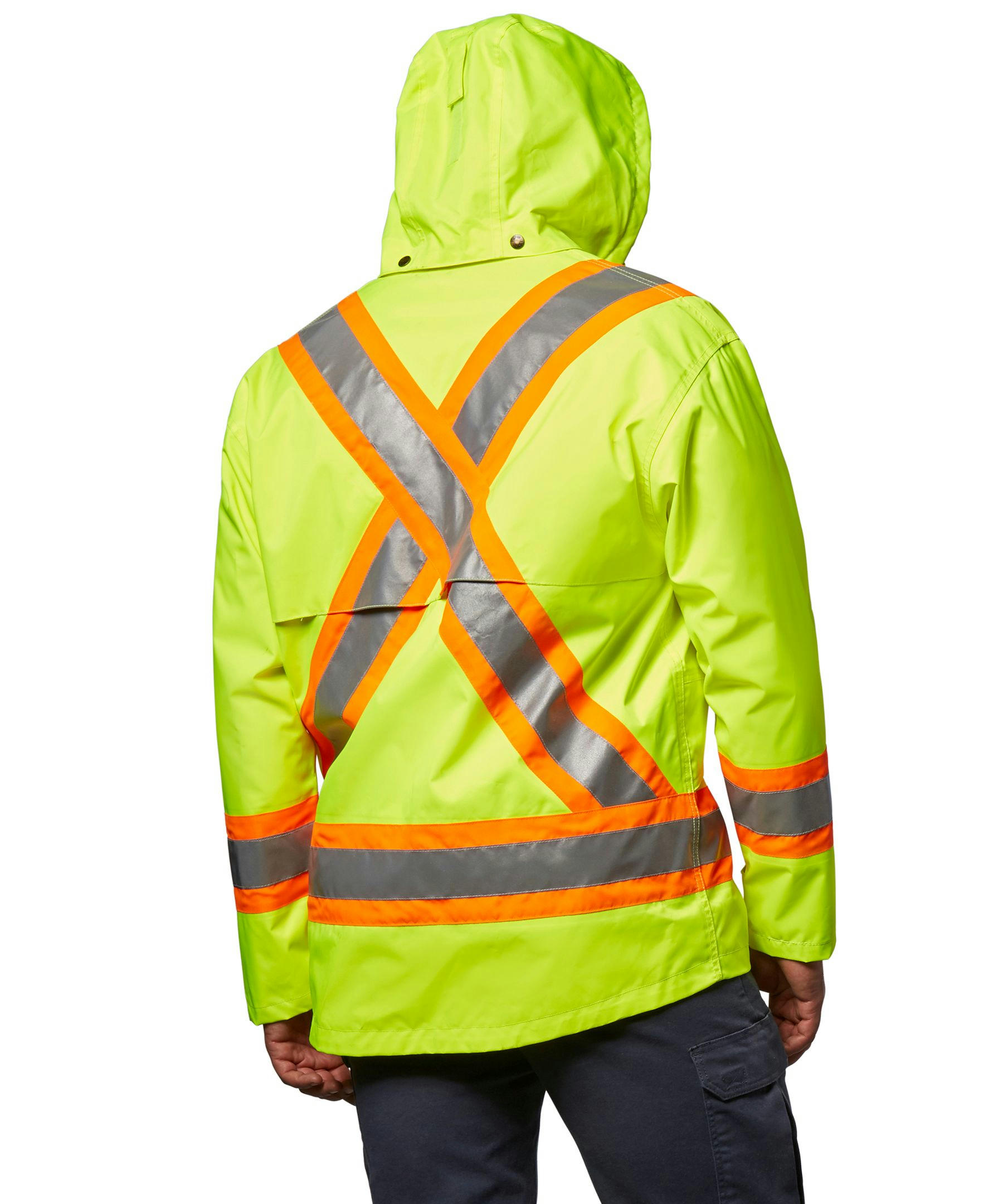 Viking Men's Professional Journeyman Hi-Vis Waterproof and Windproof Rain Jacket