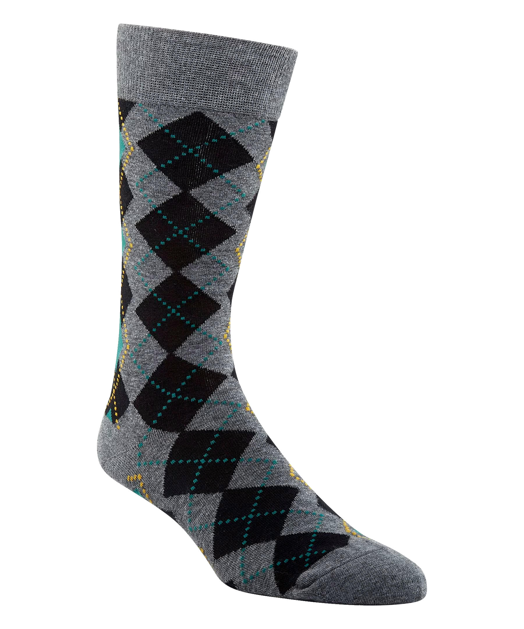 Denver Hayes Men's Novelty Geometric/Striped Crew Casual Sock