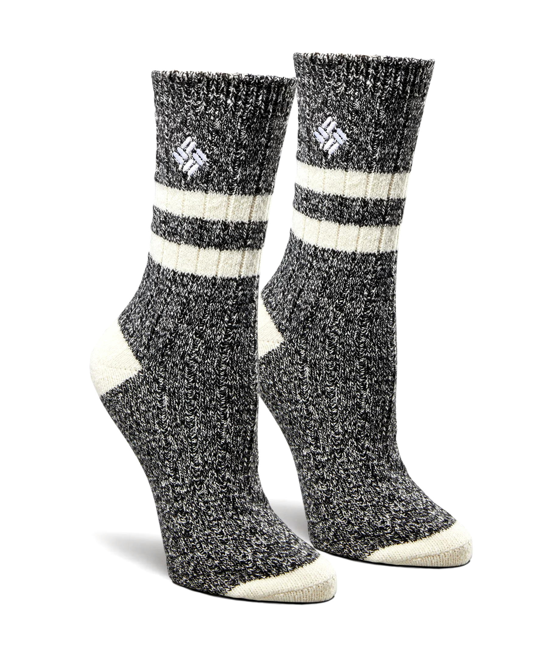 Columbia  Women's 2 Pack Super Soft Classic C Stripe Crew Socks
