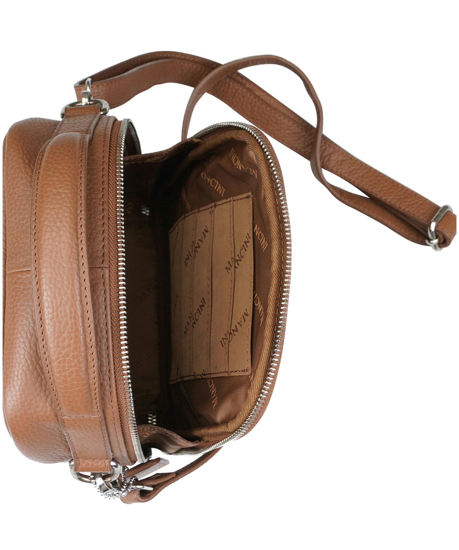 Mancini Leather Goods Women's Pebelled Daisy North/South Crossbody Bag