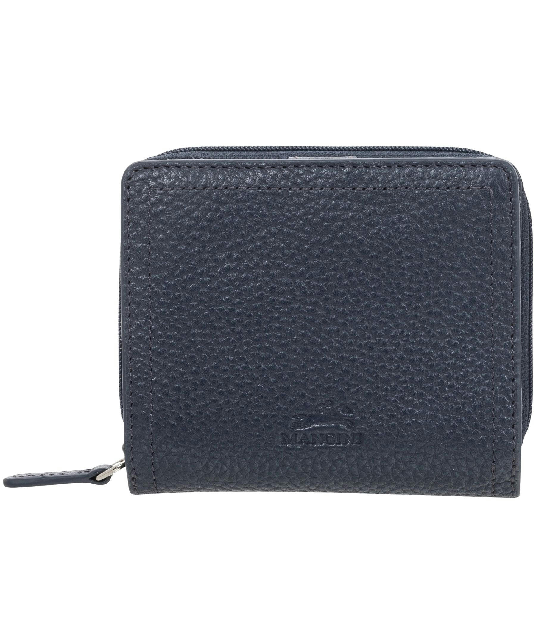 Mancini Leather Goods Women's Peblled RFID Secure Small Clutch Wallet