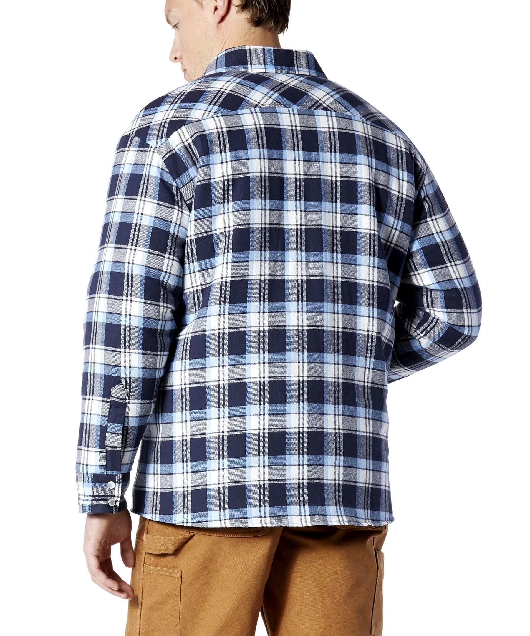 Aggressor Men's Snap-Front Insulated Quilted Flannel Work Shirt