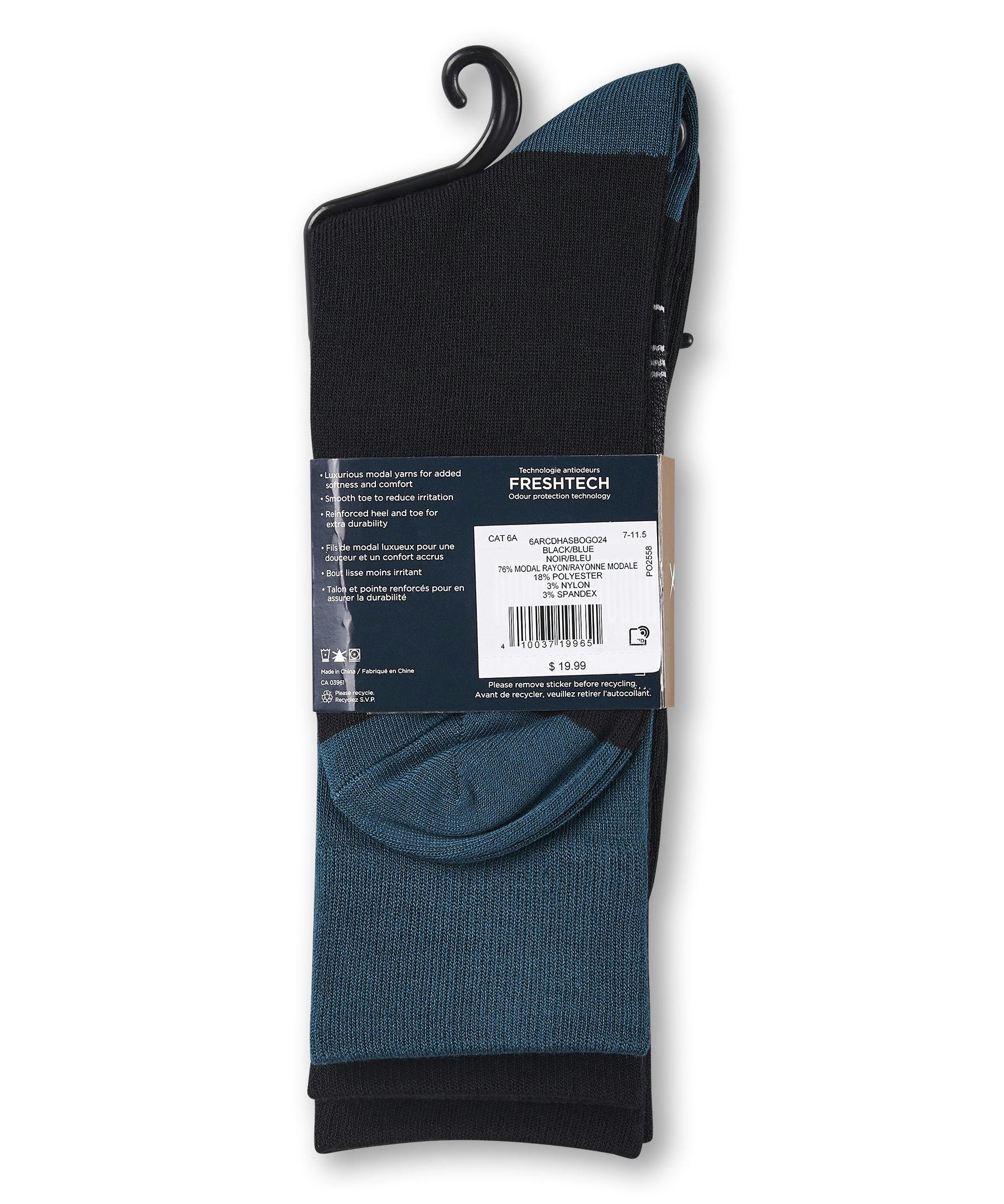 Denver Hayes Men's Casual Crew Socks, 3 Pack