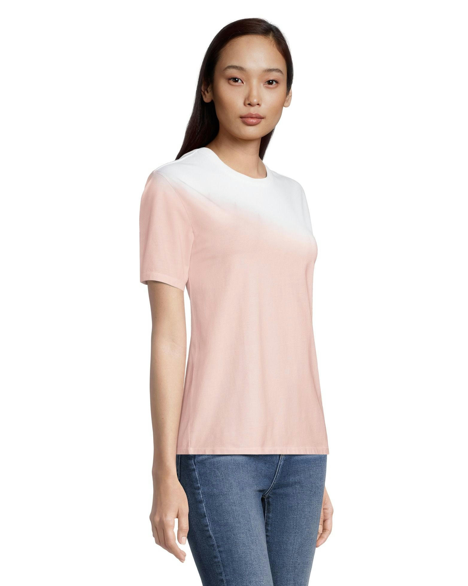 Women's Semi-Fitted Crewneck Tie Dye Graphic T Shirt