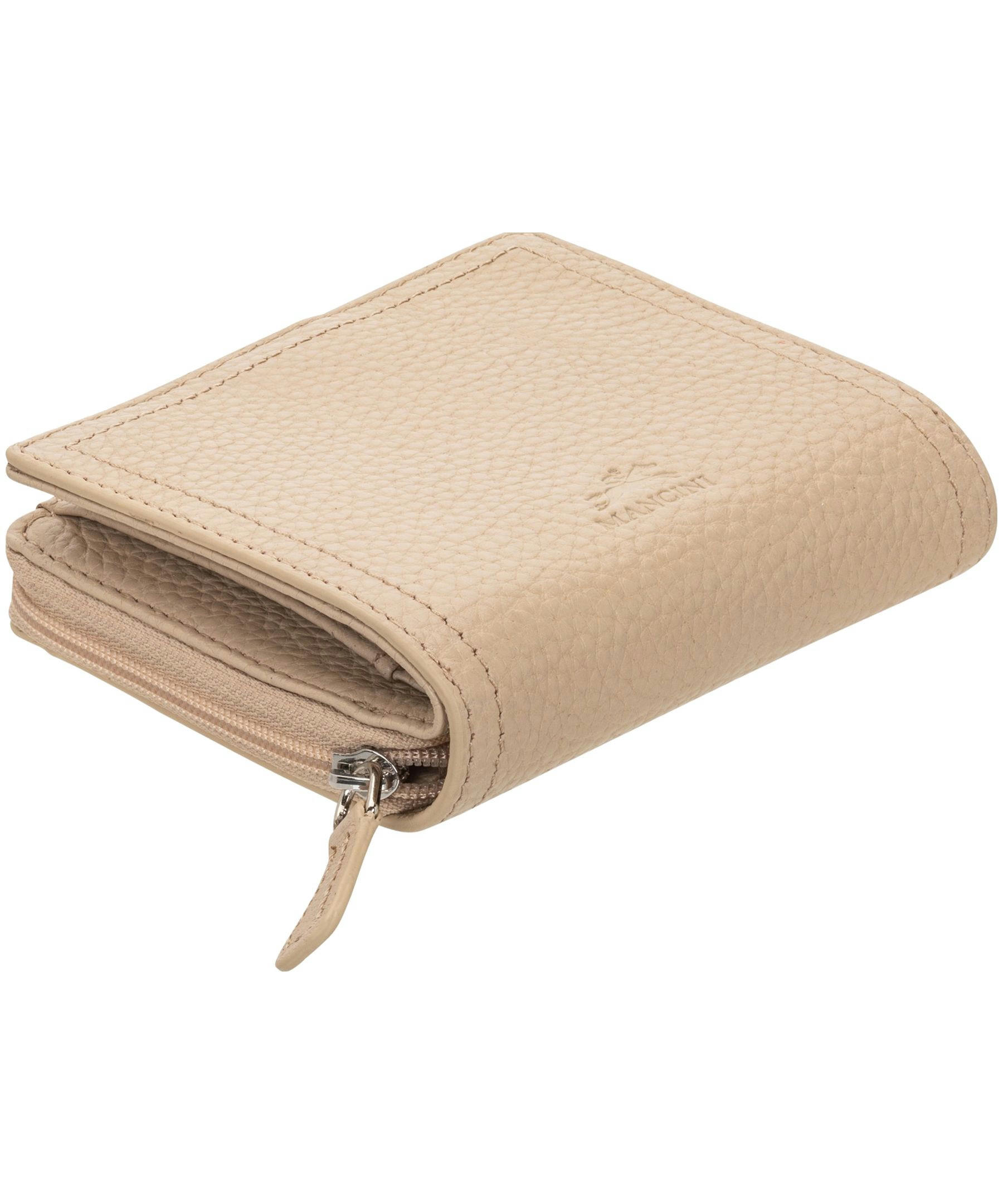 Mancini Leather Goods Women's Peblled RFID Secure Small Clutch Wallet