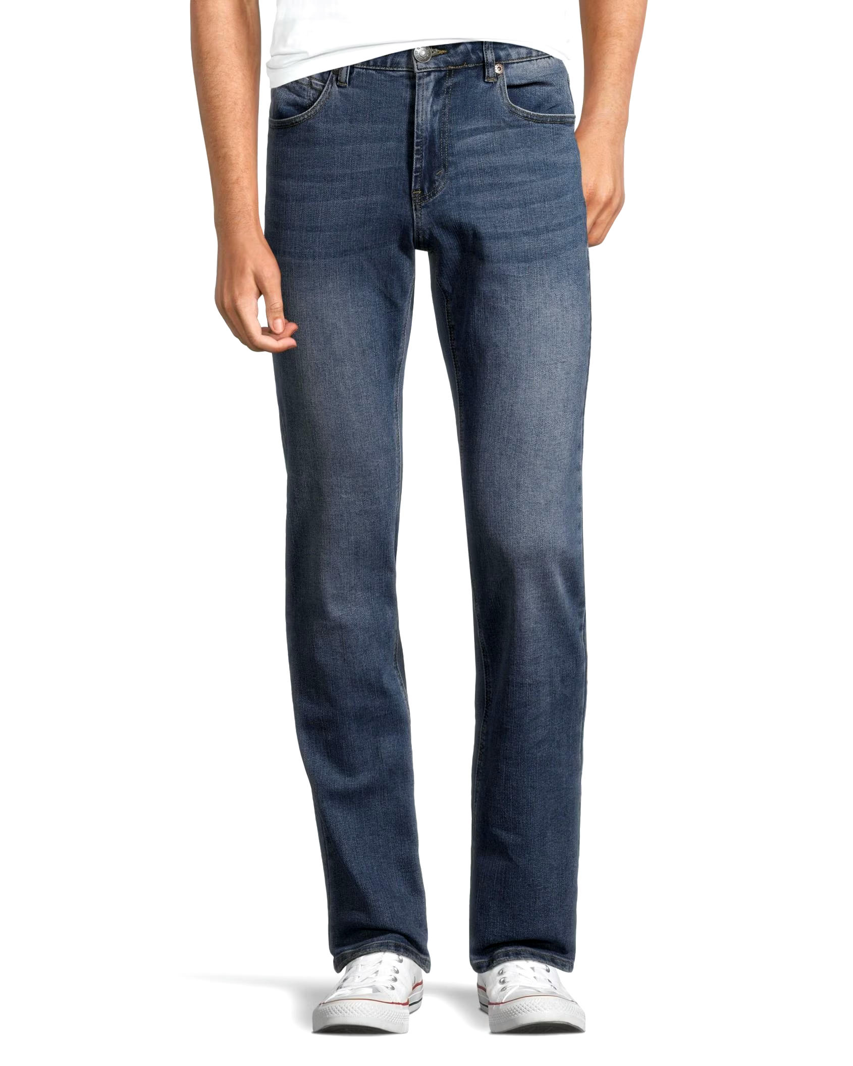 BlackBull Men's Frank Mid-Low Rise Straight Leg Relaxed Fit Jeans