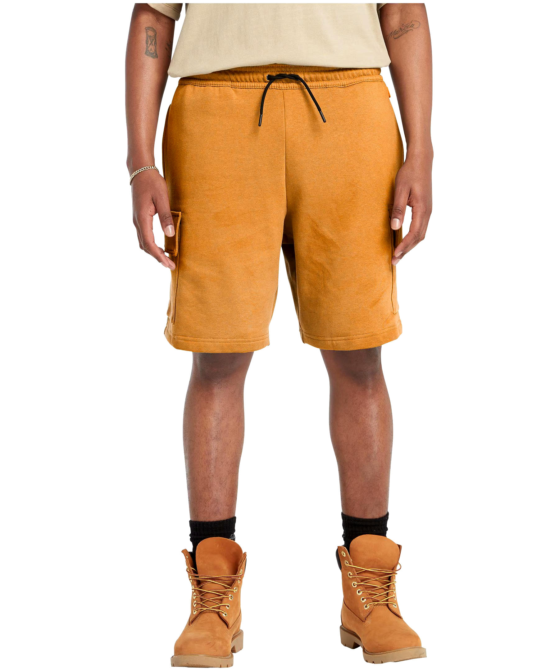 Men's Woven Patch Logo Fleece Cargo Shorts