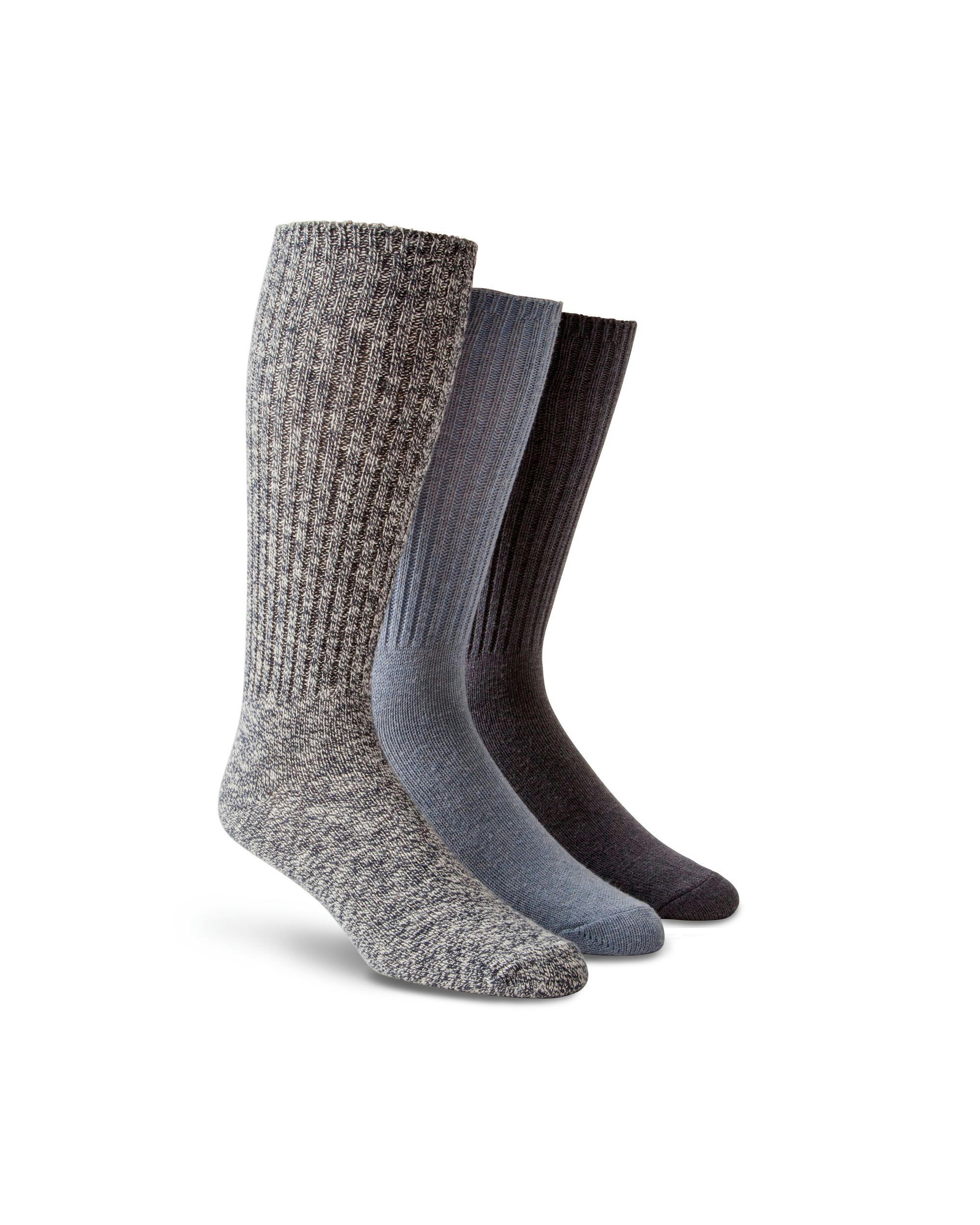 Denver Hayes Men's 3 Pack FreshTech Casual Rib Crew Socks