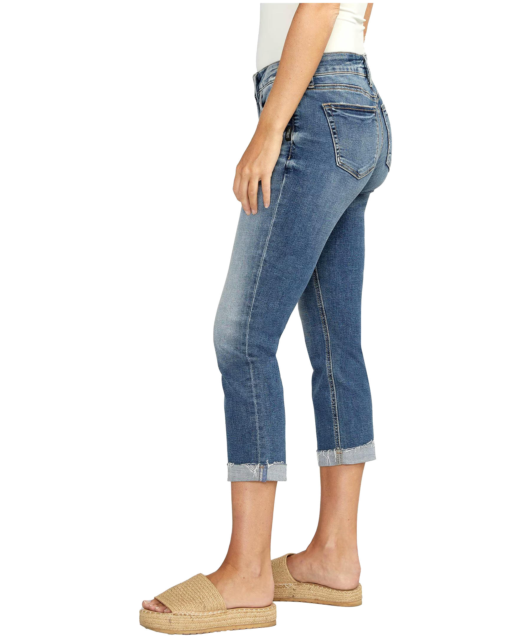 Silver Women's Elyse Mid Rise Curvey Fit Capris