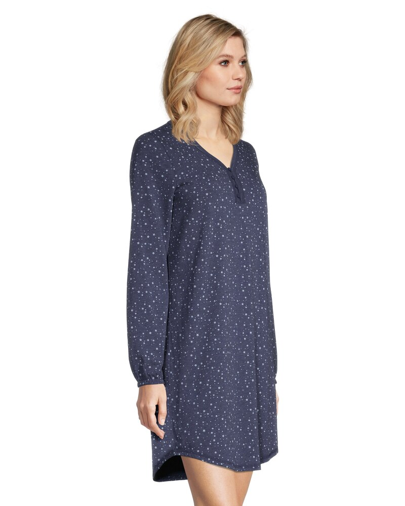 Denver Hayes Women's Jersey Henley Pajama Nightshirt