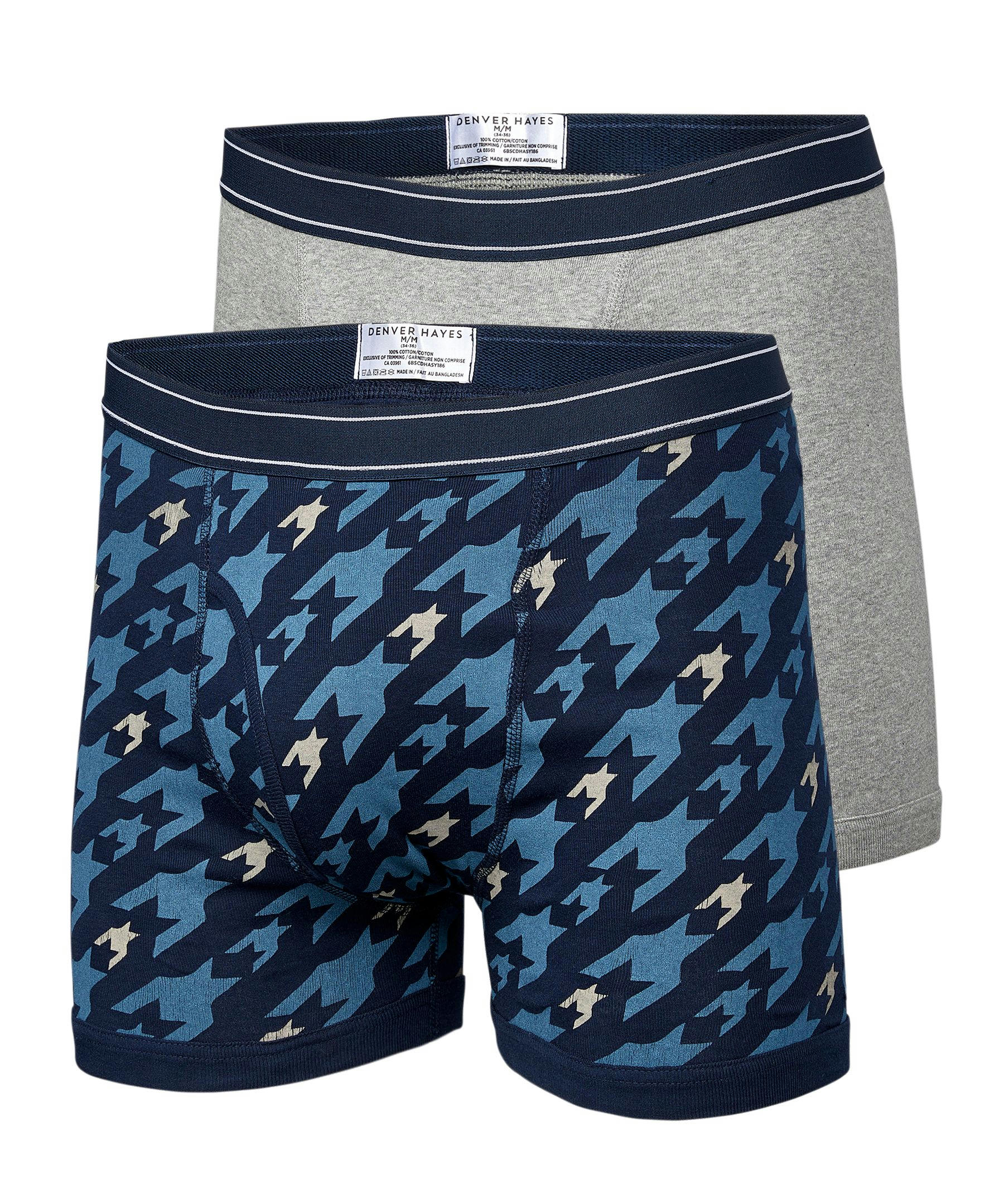 Denver Hayes Men's 2 Pack Yarn Dye Boxer Briefs