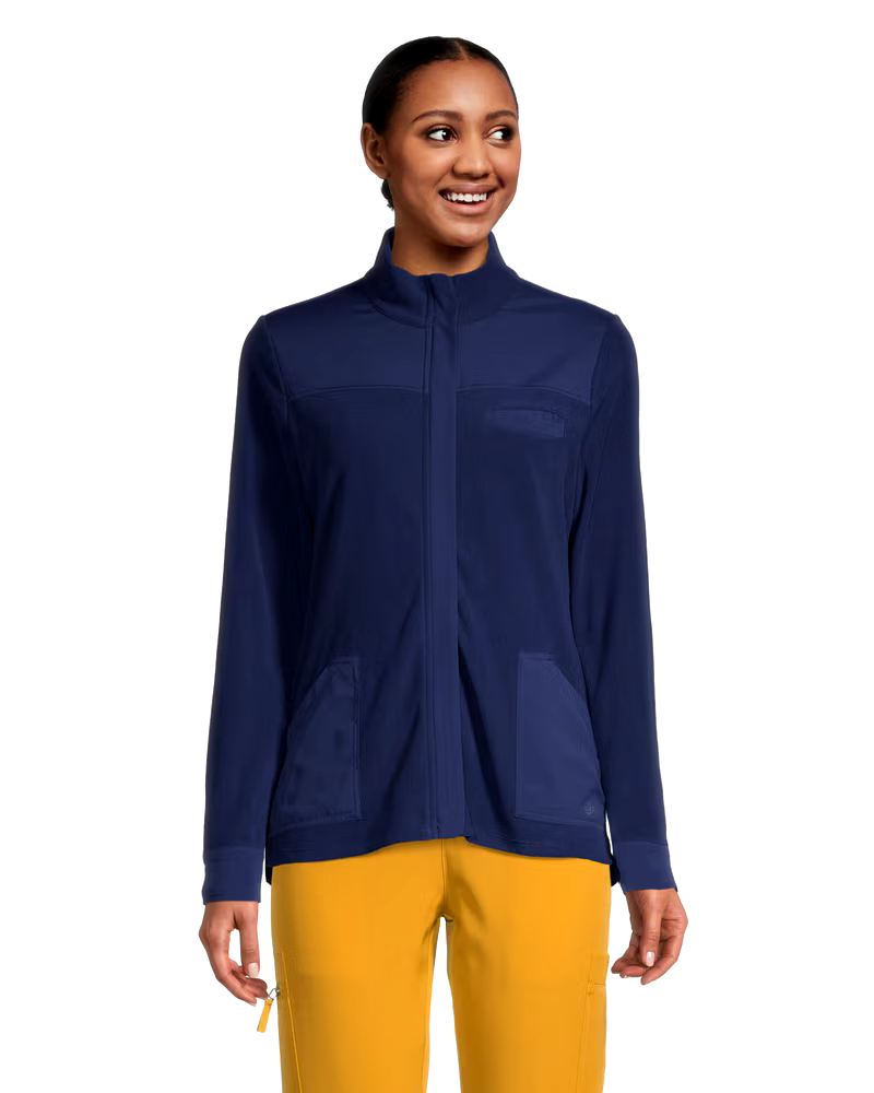 White Cross Women's Mixed Media Long Sleeve Work Shacket