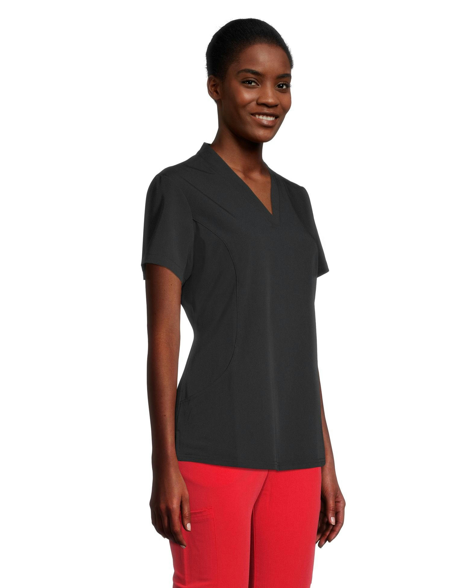 HEALTH PRO Women's Contour Side Scrub Top