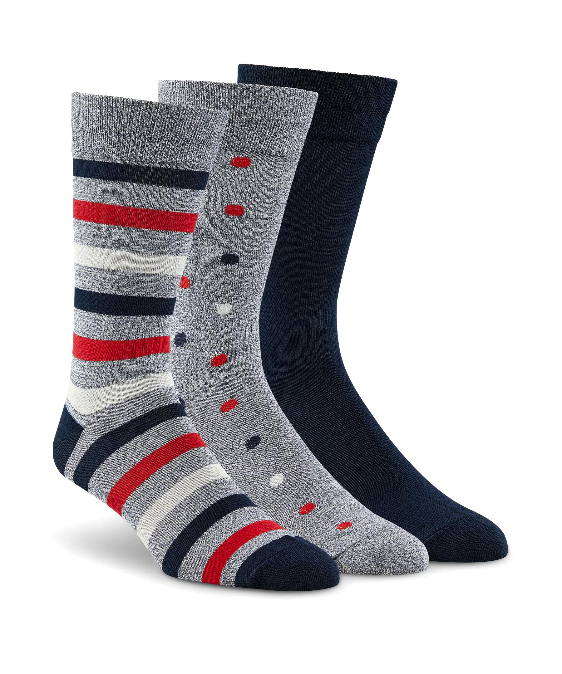 Denver Hayes Men's Casual Crew Socks, 3 Pack