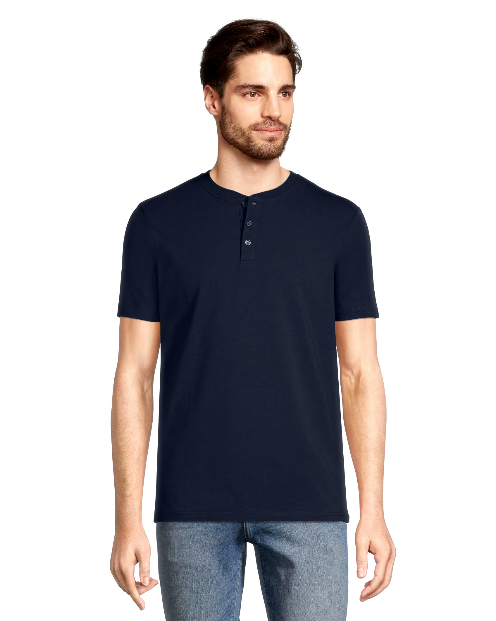 Men's Stretch Short Sleeve Henley Shirt