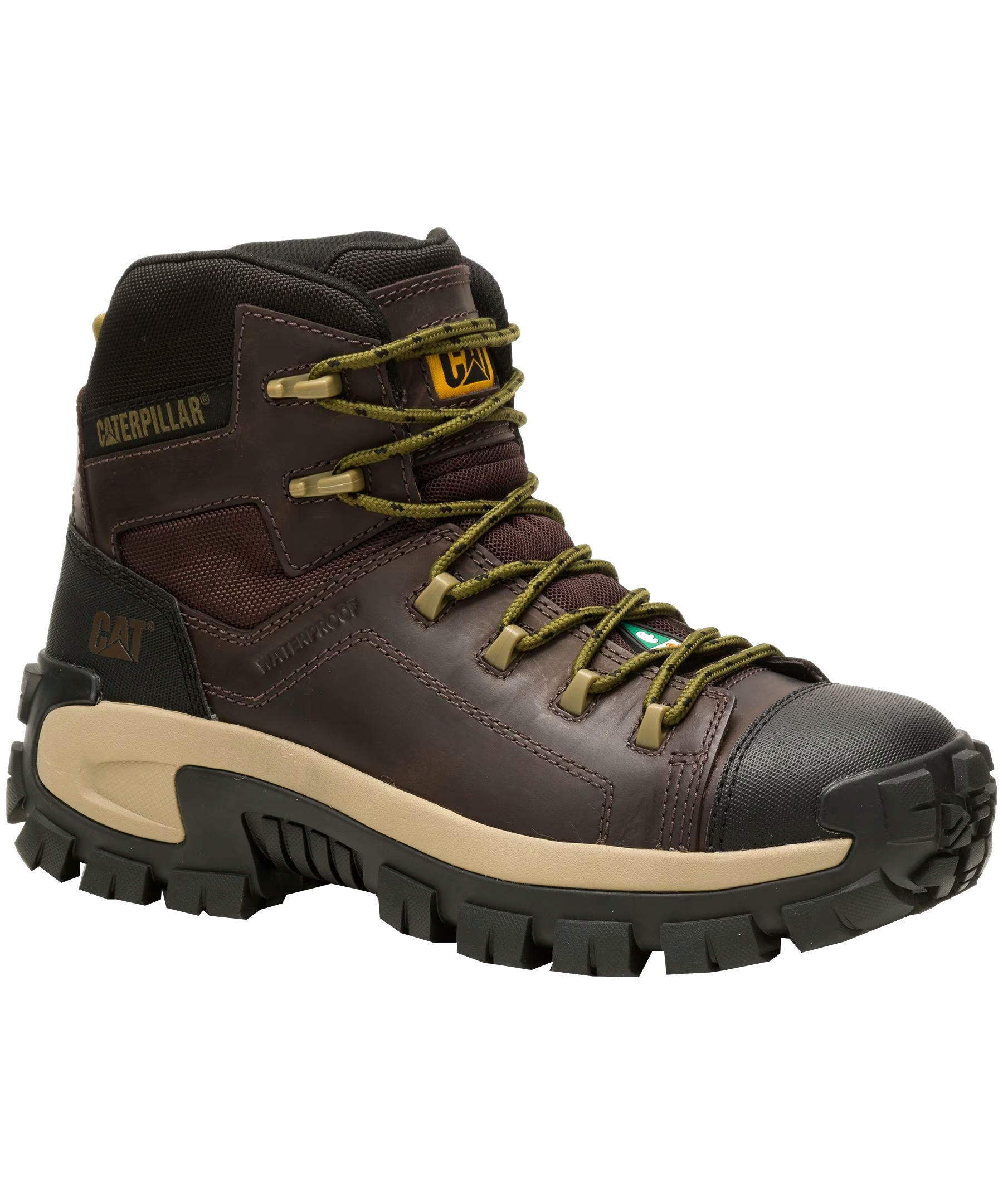 CAT Men's Invader Composite Toe Composite Plate Waterproof Hiker Work Boot