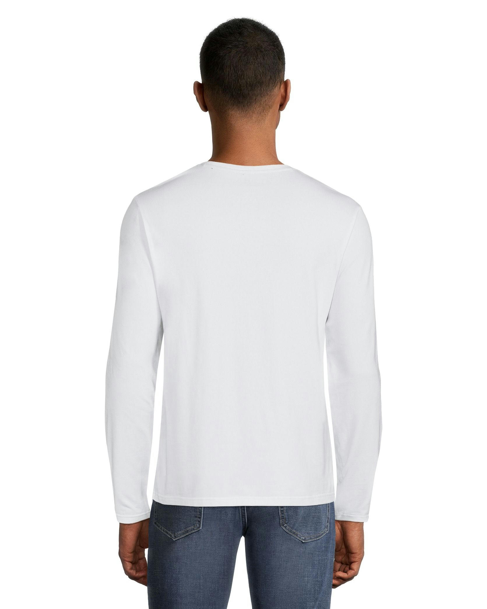 Denver Hayes Men's Stretch Long Sleeve Modern Fit Crewneck T Shirt