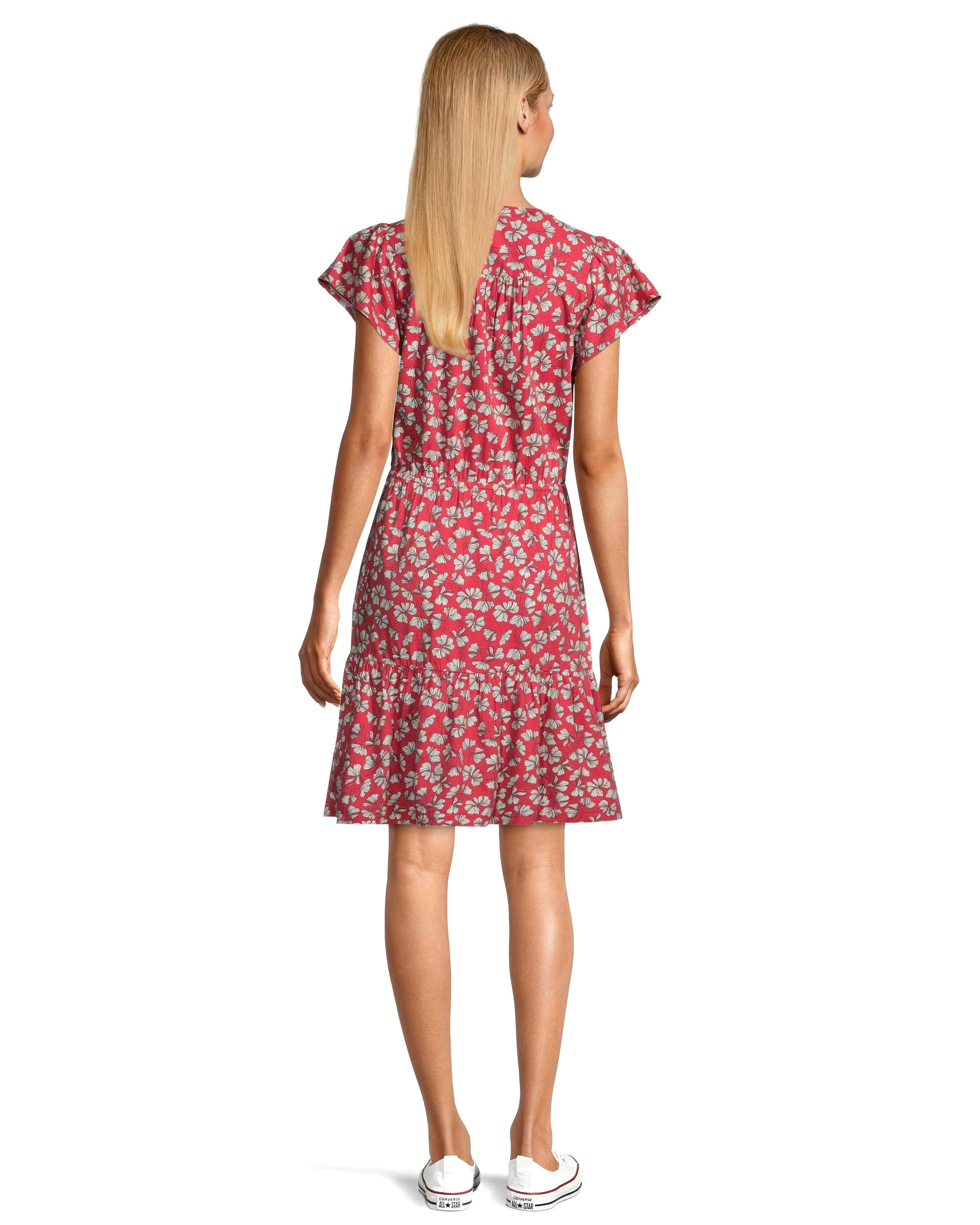 Women's Flutter Sleeve Ruffle Dress