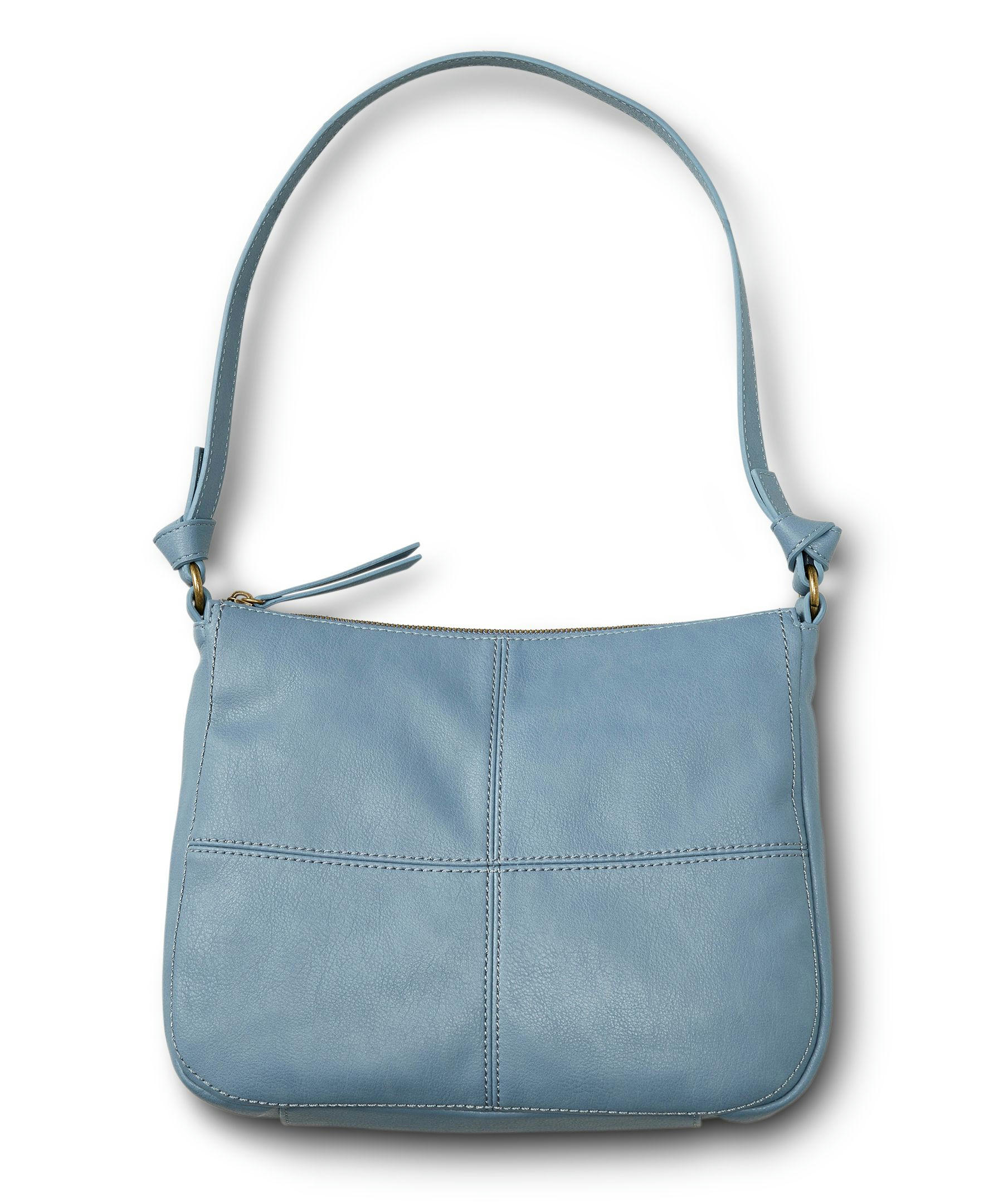 Denver Hayes Women's Shoulder Bag with Stitch Detailing and Zippered Outer Pocket