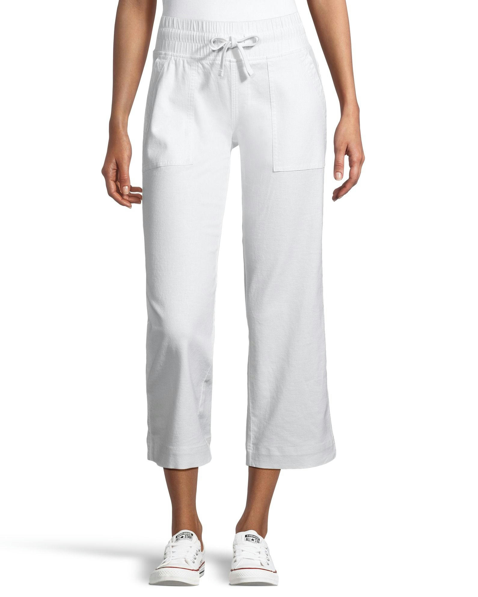 Denver Hayes Women's Mid Rise Wide Leg Crop Pants