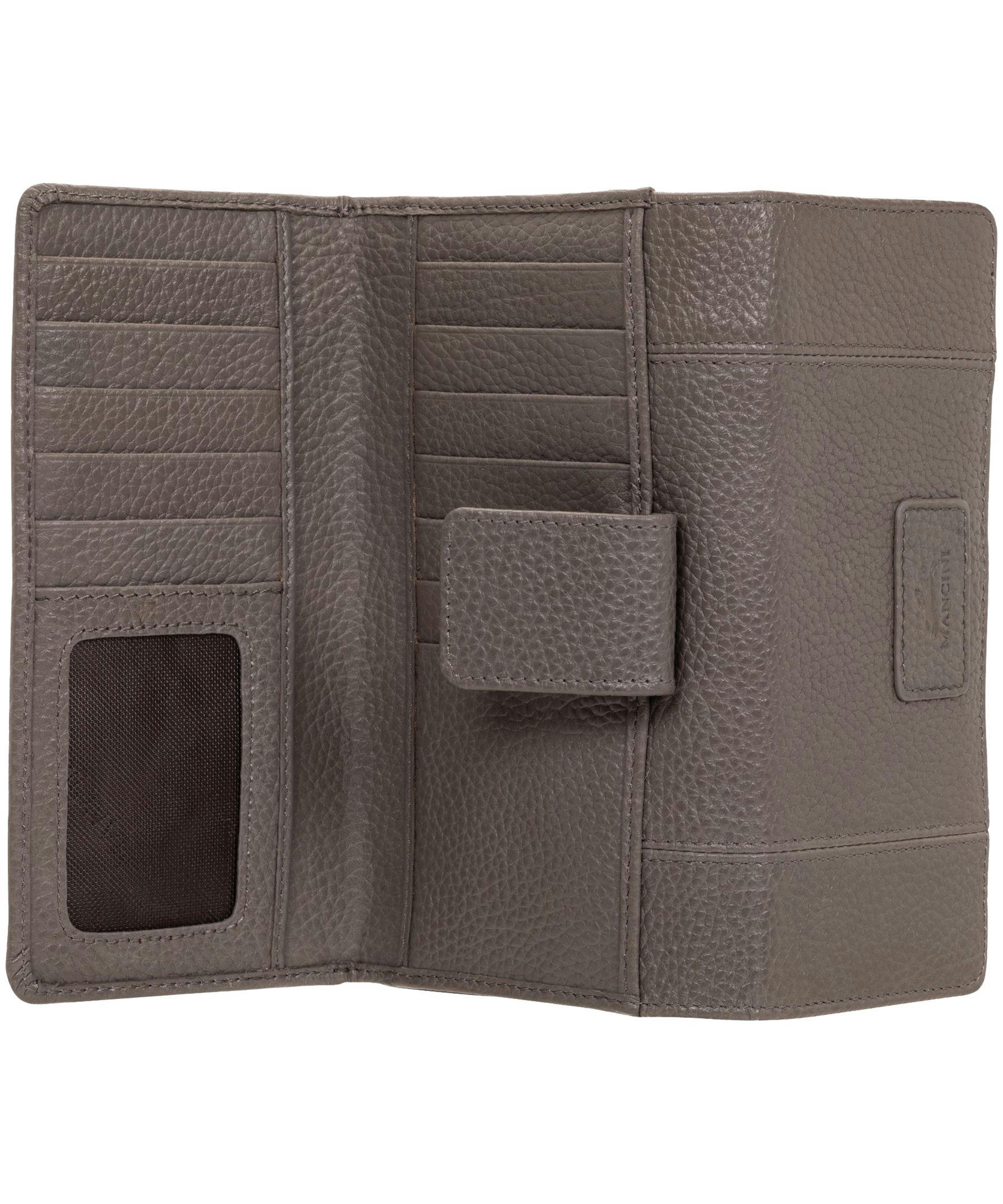 Mancini Leather Goods Women's Pebelled RFID Secure Medium Clutch Wallet