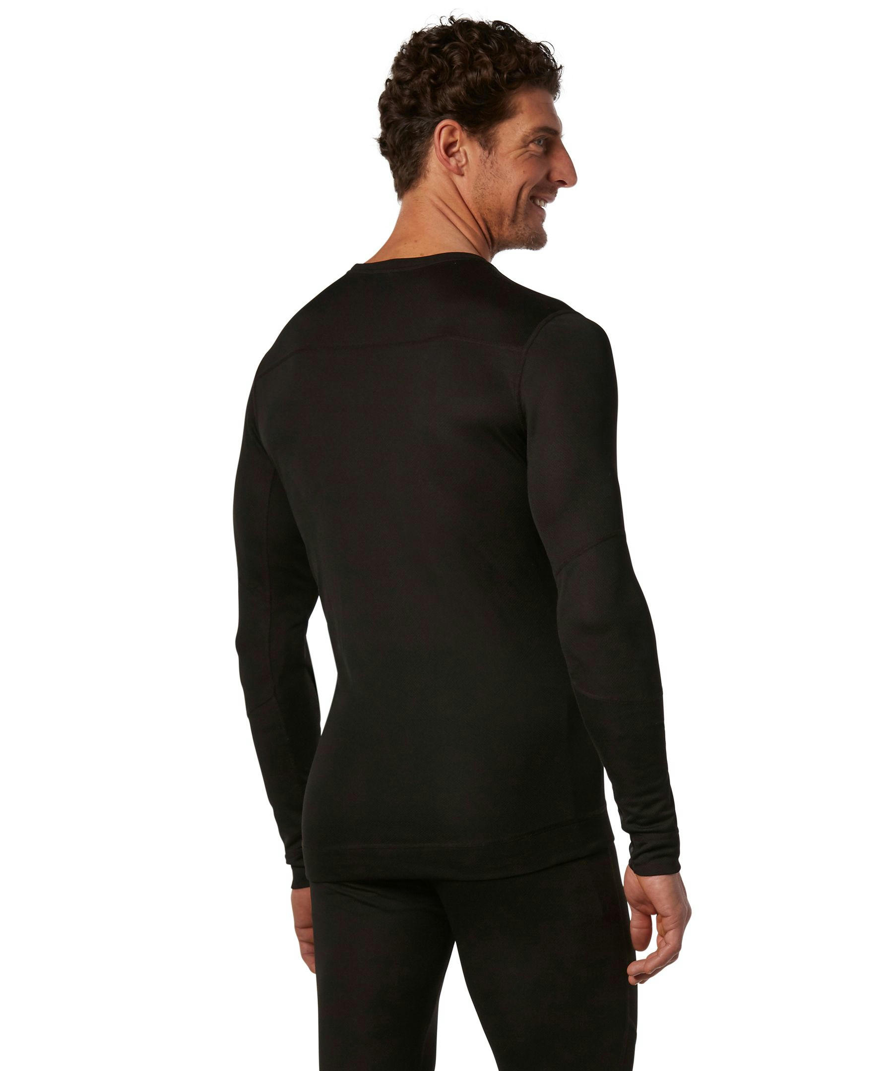 Helly Hansen Workwear Men's Lifa Base Layer Crew Neck Long Sleeve Thermal Top - Black