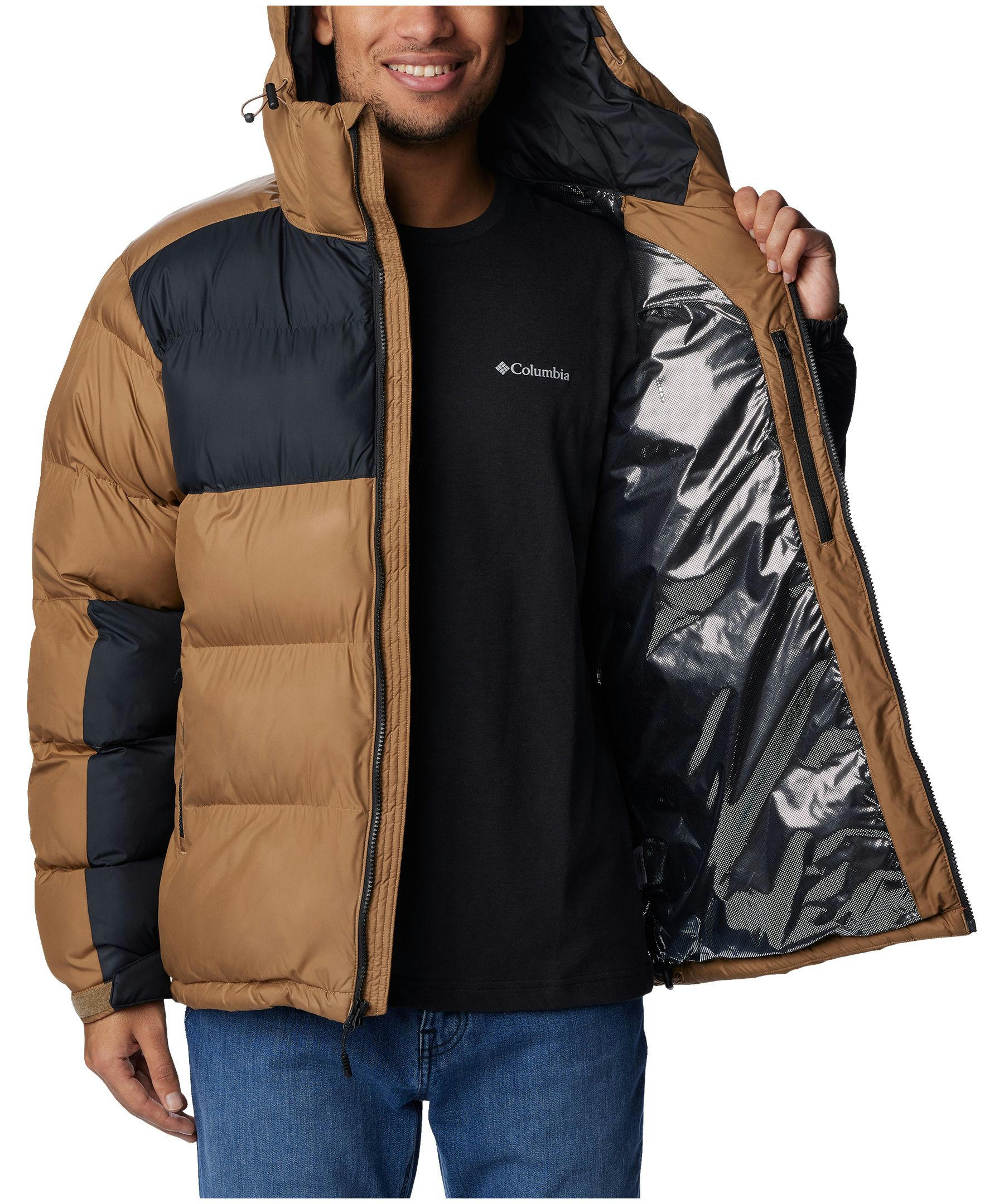 Columbia Men's Pike Lake II Omni-Heat Water Repellent Insulated Hooded Puffer Jacket