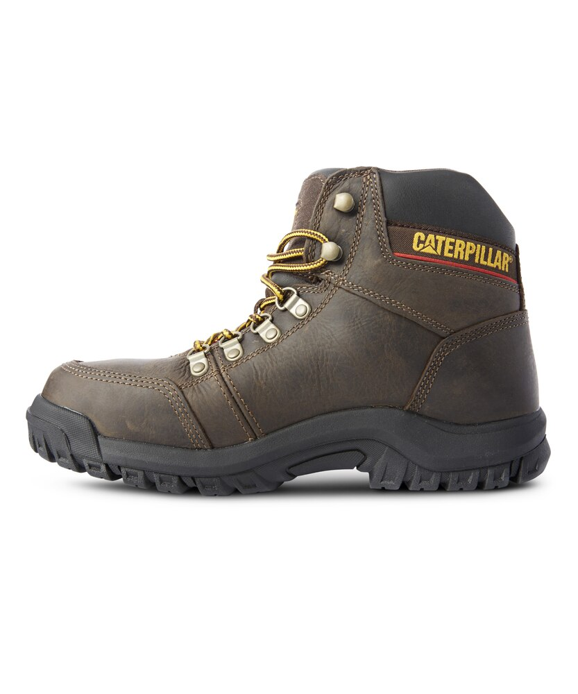 Caterpillar - CAT Men's Steel Toe Steel Plate Outline Leather Safety Work Boots