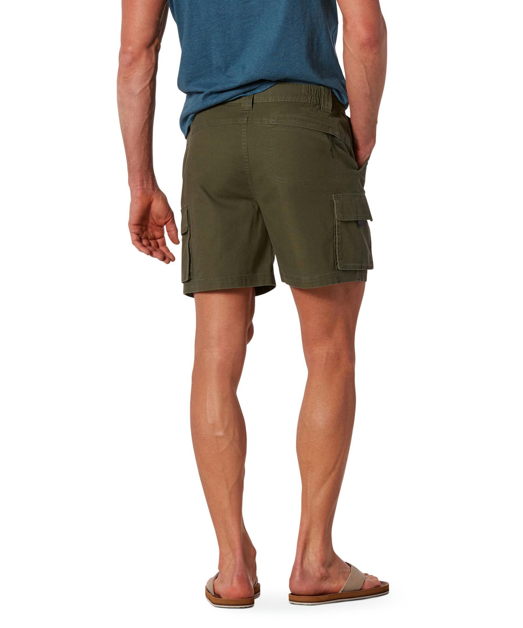 Men's Canvas Stretch Cargo Pocket Hiking Shorts