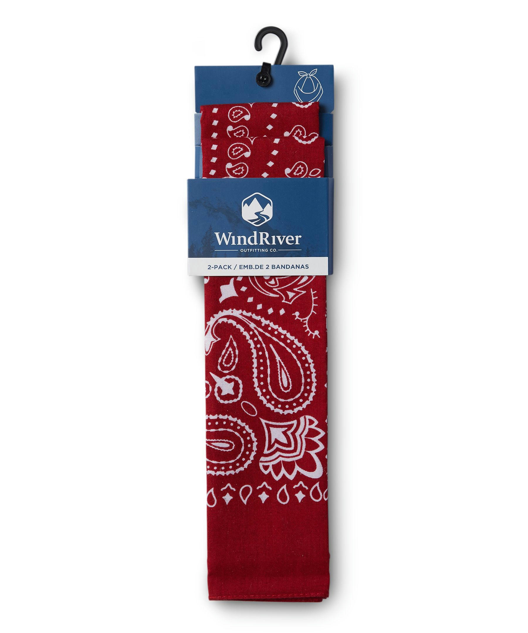 WindRiver Unisex 2 Pack Cotton Bandanas