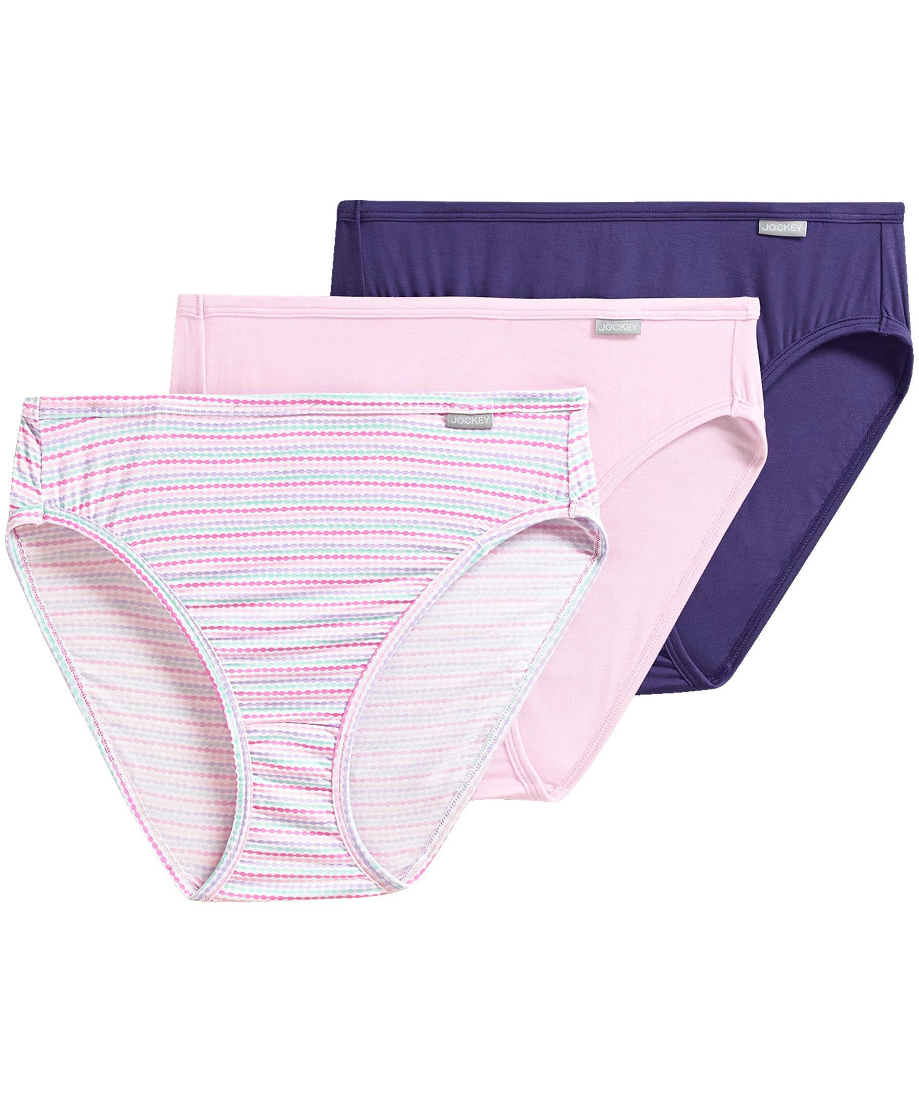 Jockey Women's 3 Pack Elance Supersoft Underwear French Cut Panties