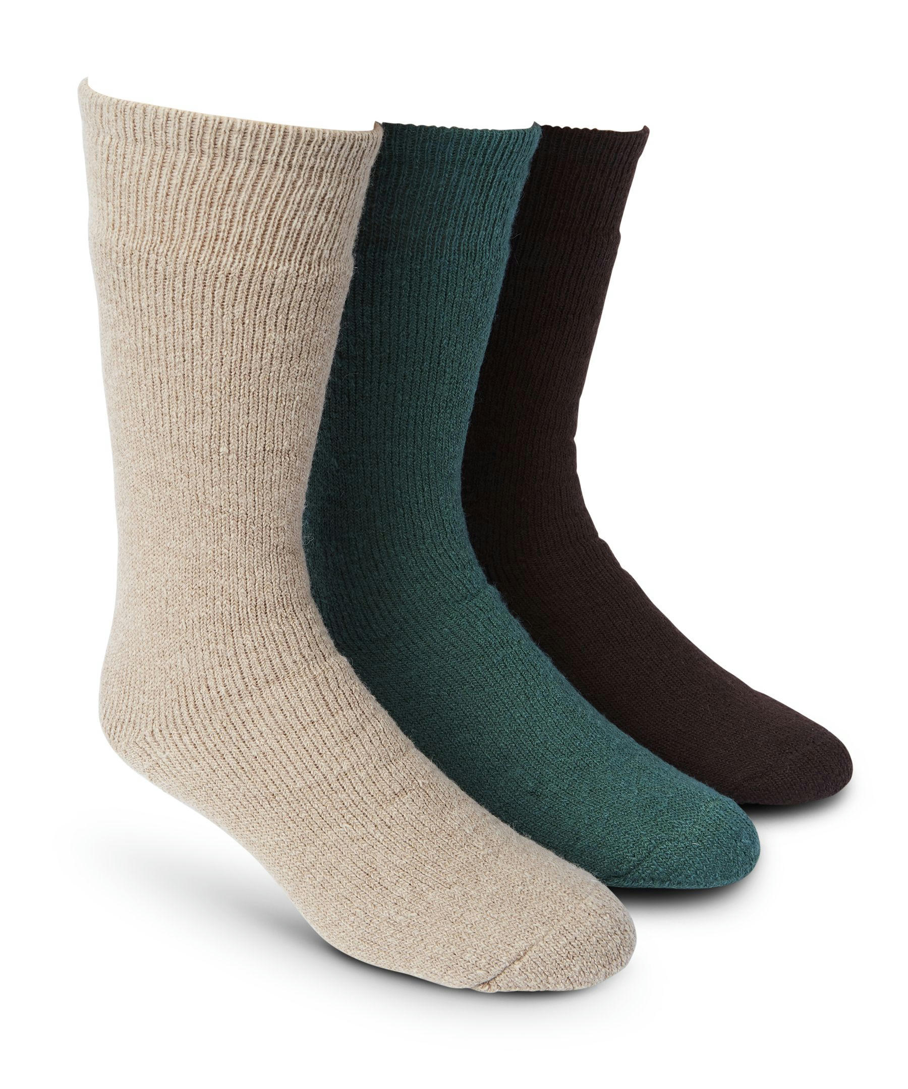 WindRiver Men's 3 Pack Below Zero Wool And Nylon Socks