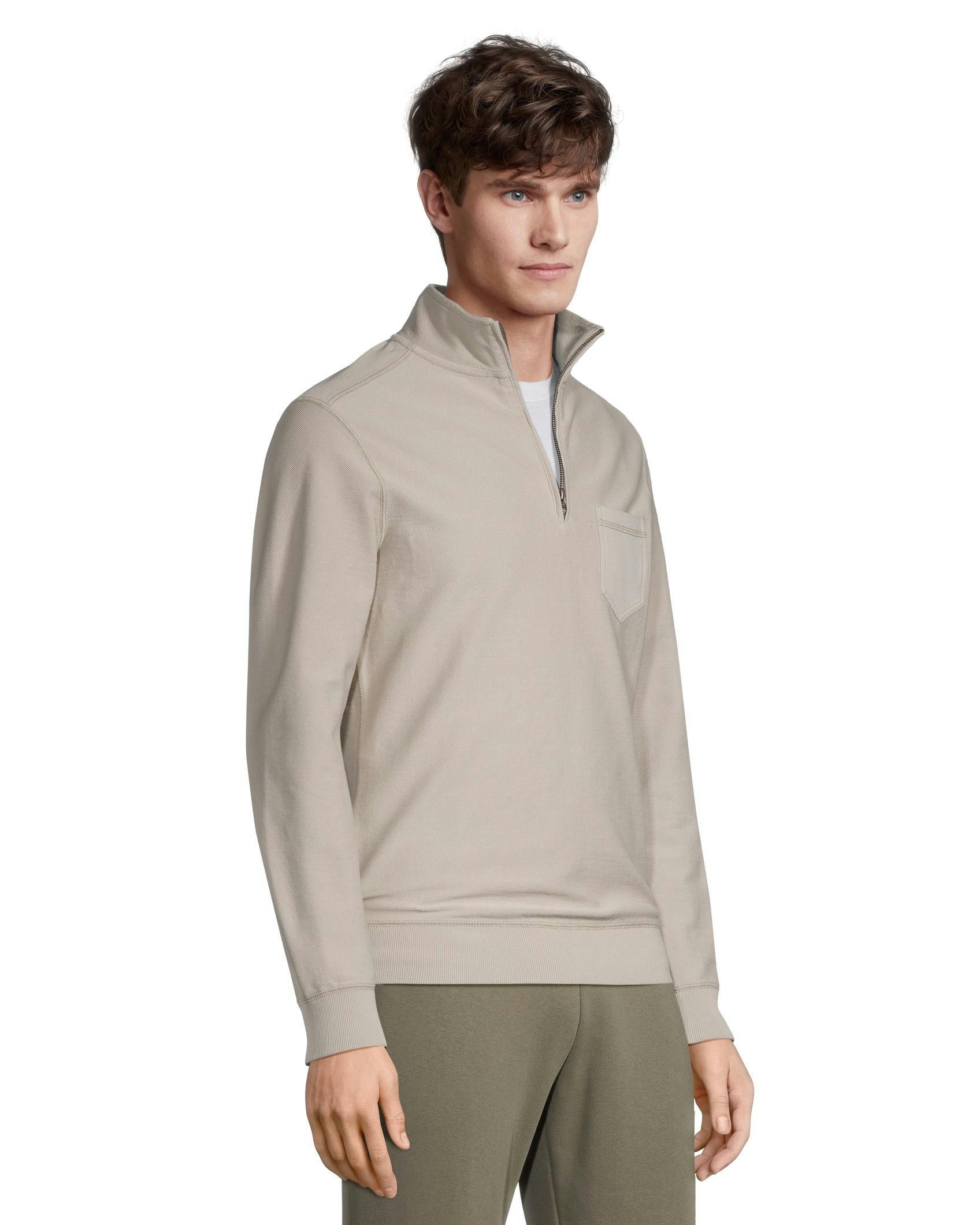 Denver Hayes Men's Reverse Twill Quarter Zip Mock Neck Pullover