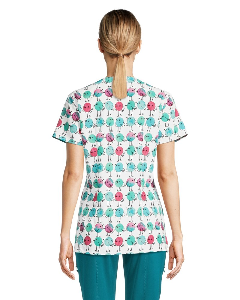 Scrubletics Women's V-Neck Print Scrub Top