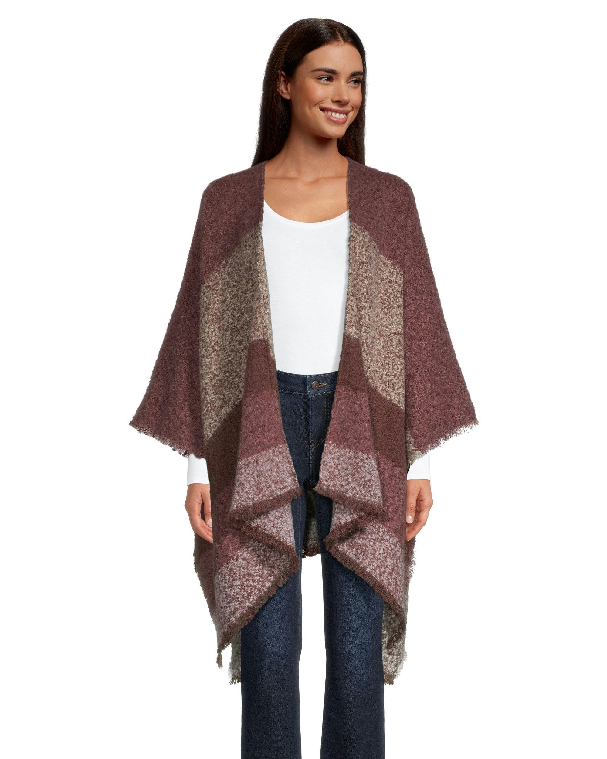 Denver Hayes Women's Fringe Shawl Ruana