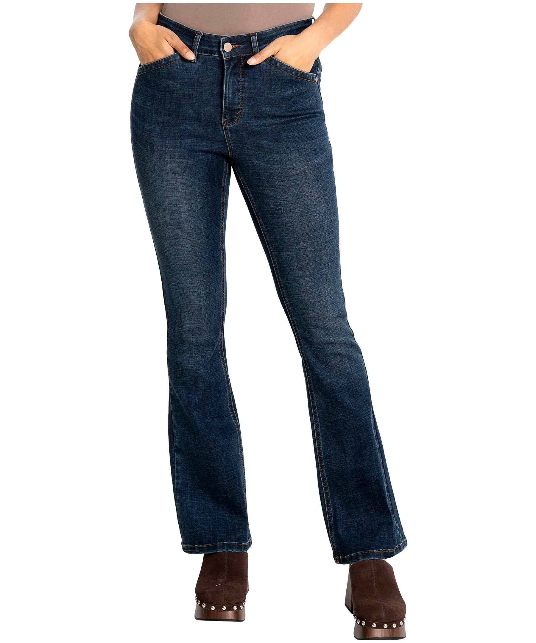 Lois Women's Georgia High Rise Flare Leg Jeans