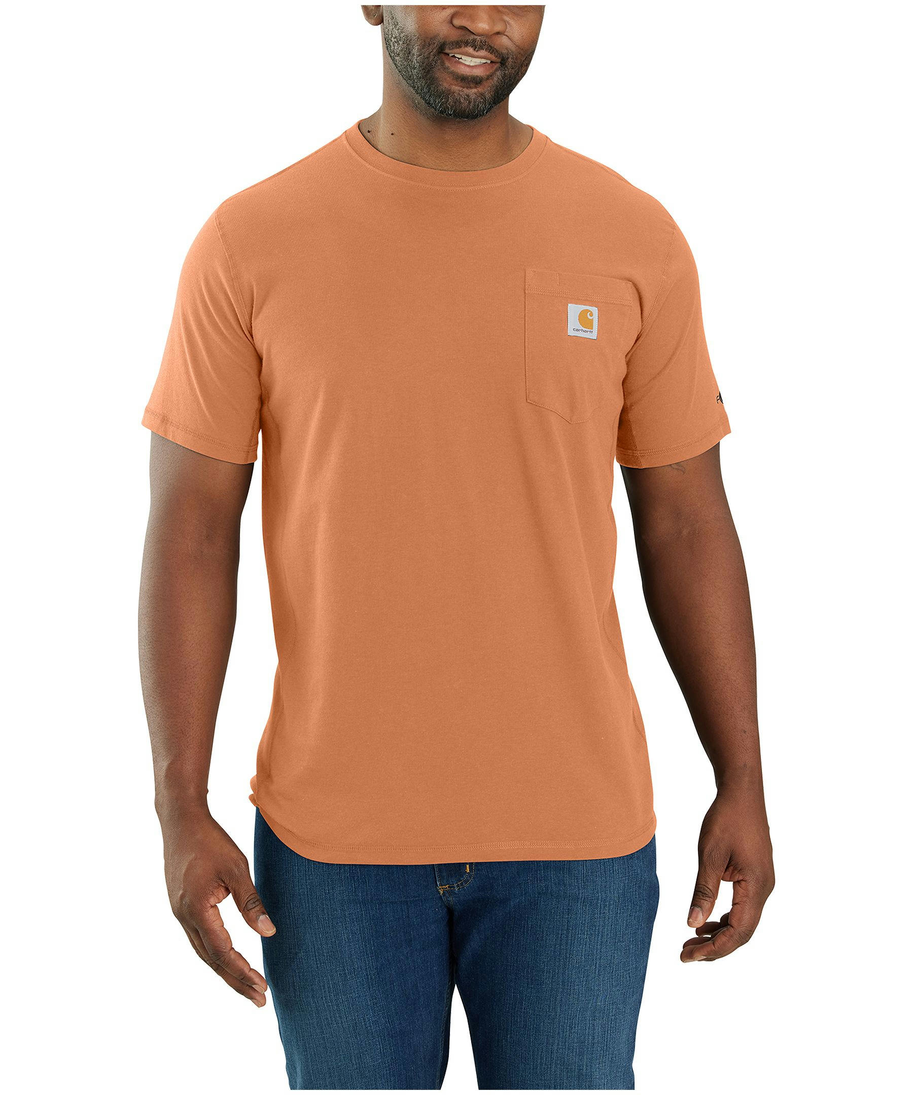 Carhartt Men's Relaxed Fit FastDry UPF Protection Crewneck Pocket Work T Shirt