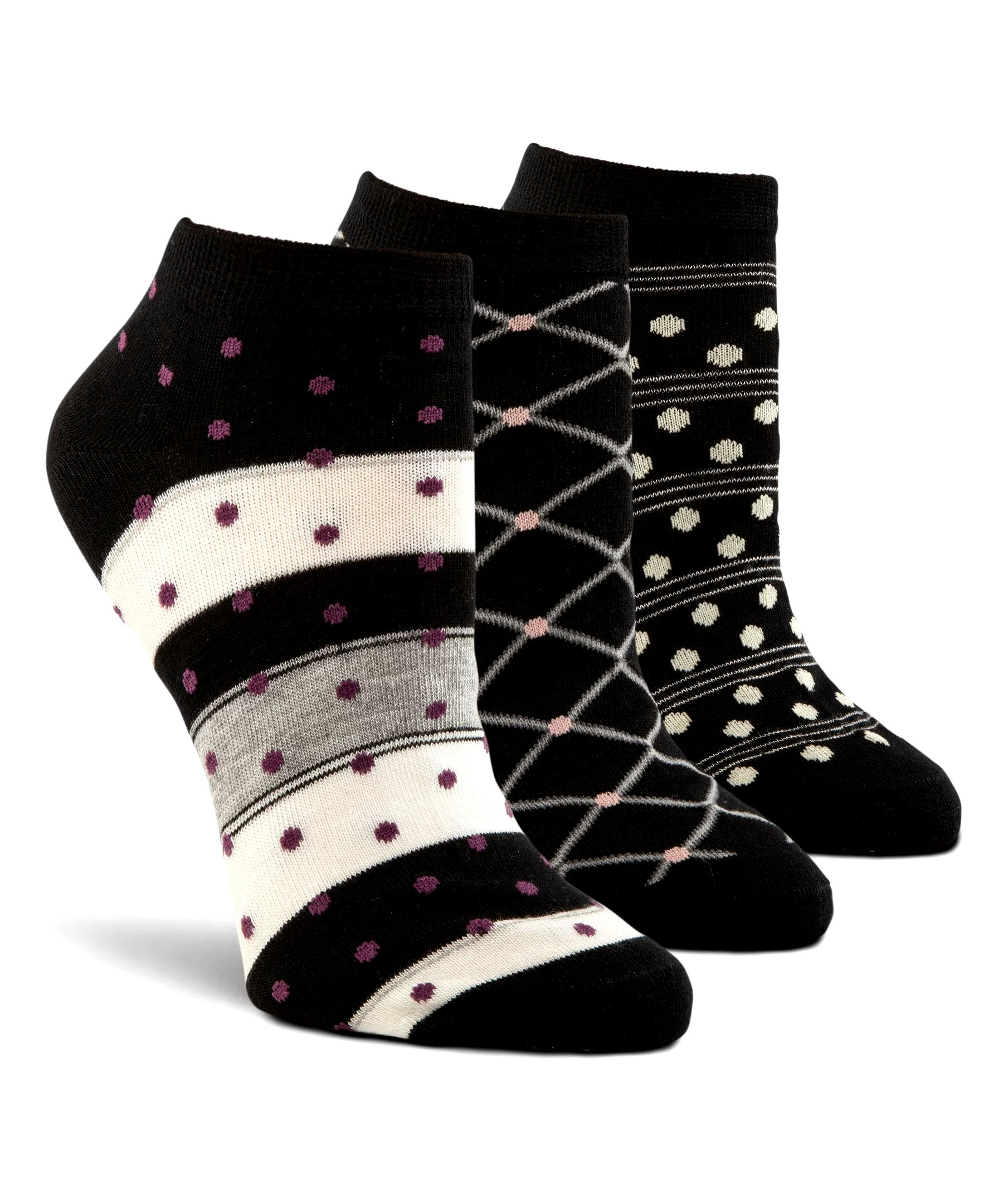Denver Hayes Women's 3-Pack Bamboo Low Cut Socks