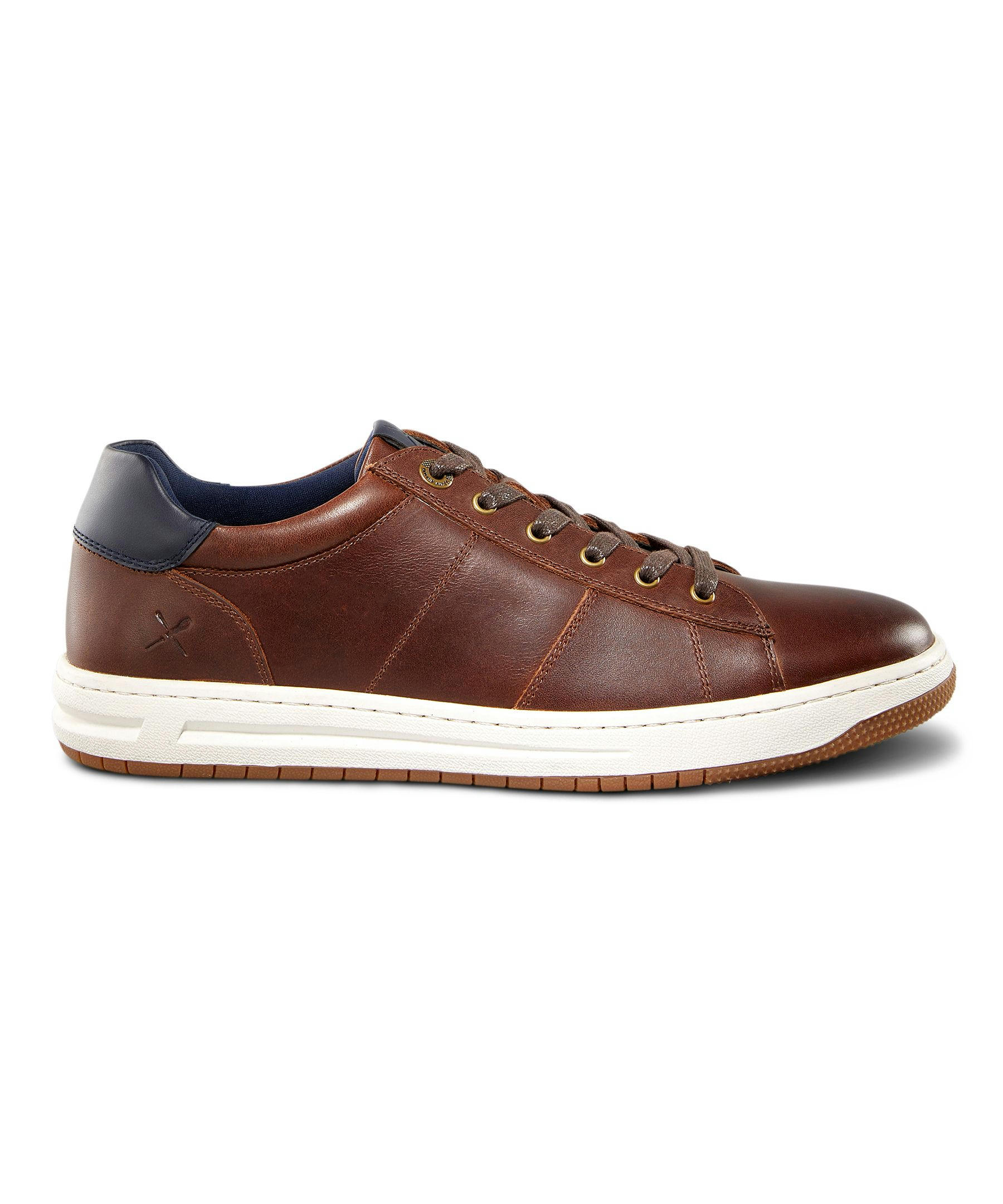 Men's Leather Perth Shoes - Dark Brown