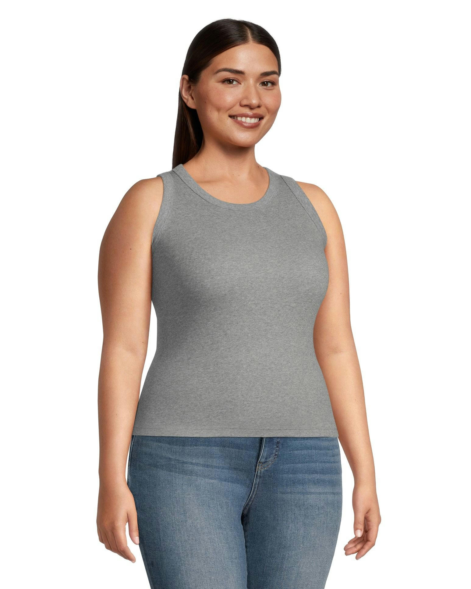 Denver Hayes Women's Semi-Fitted High Neck Rib Tank