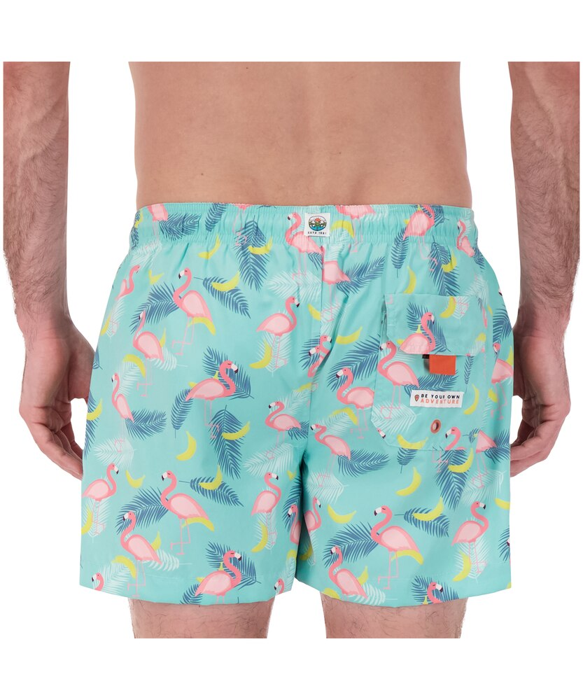 Sunset X Vine Men's Tobius Mid Rise Swim Trunks - Aruba